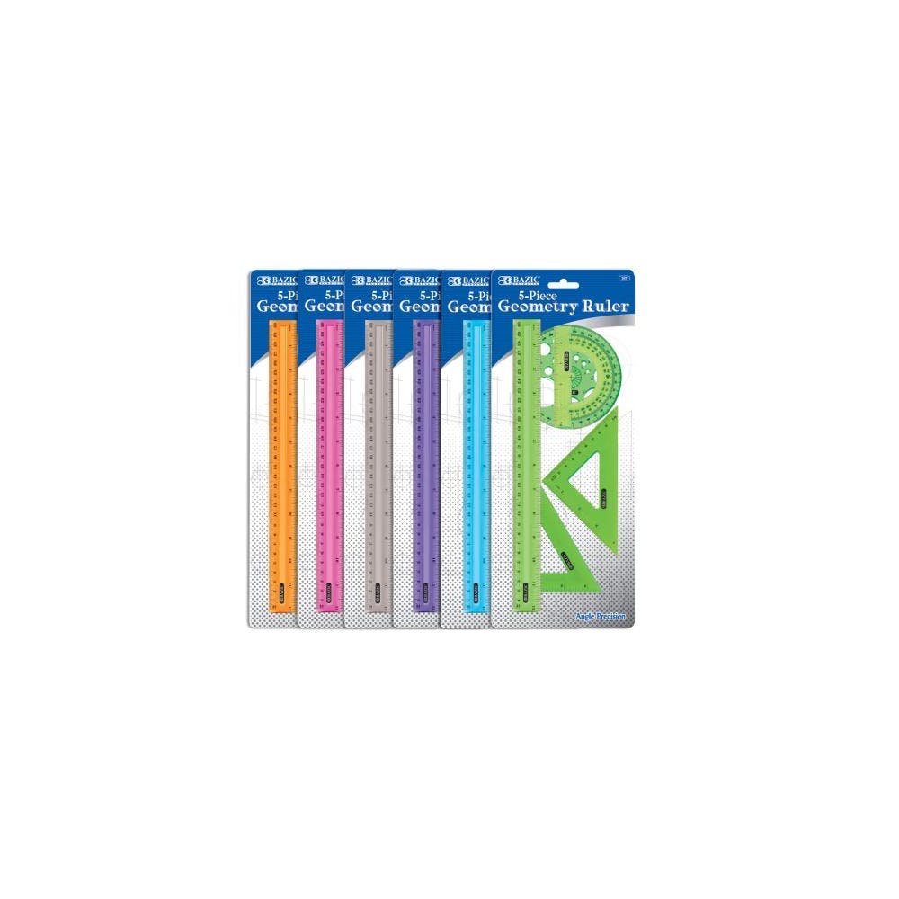 Geometry Ruler Combination Sets - 5 Piece 2