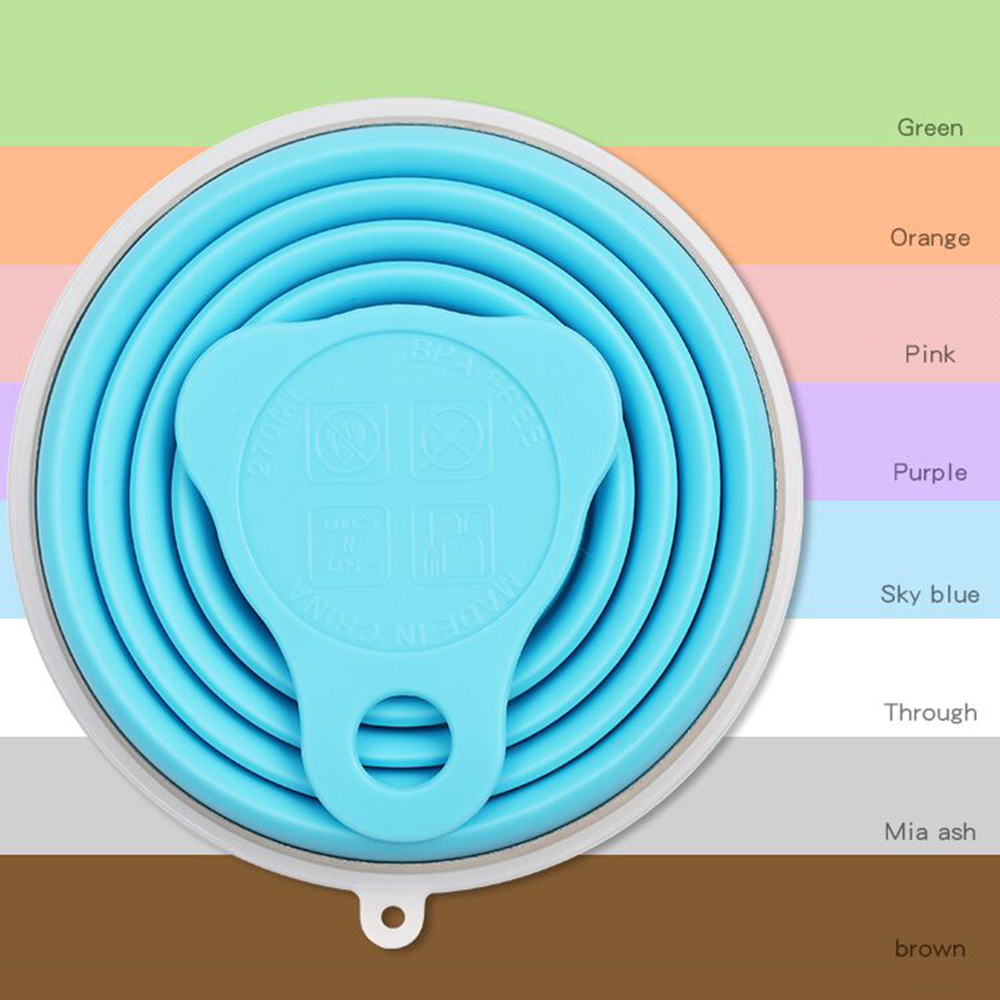 9.15 Oz Ultra-thin Silicone Folding Traveling Cup 2