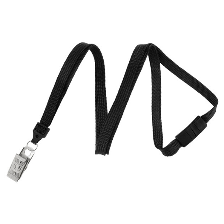 3/8" Breakaway Blank Lanyard with Bulldog Clip 1