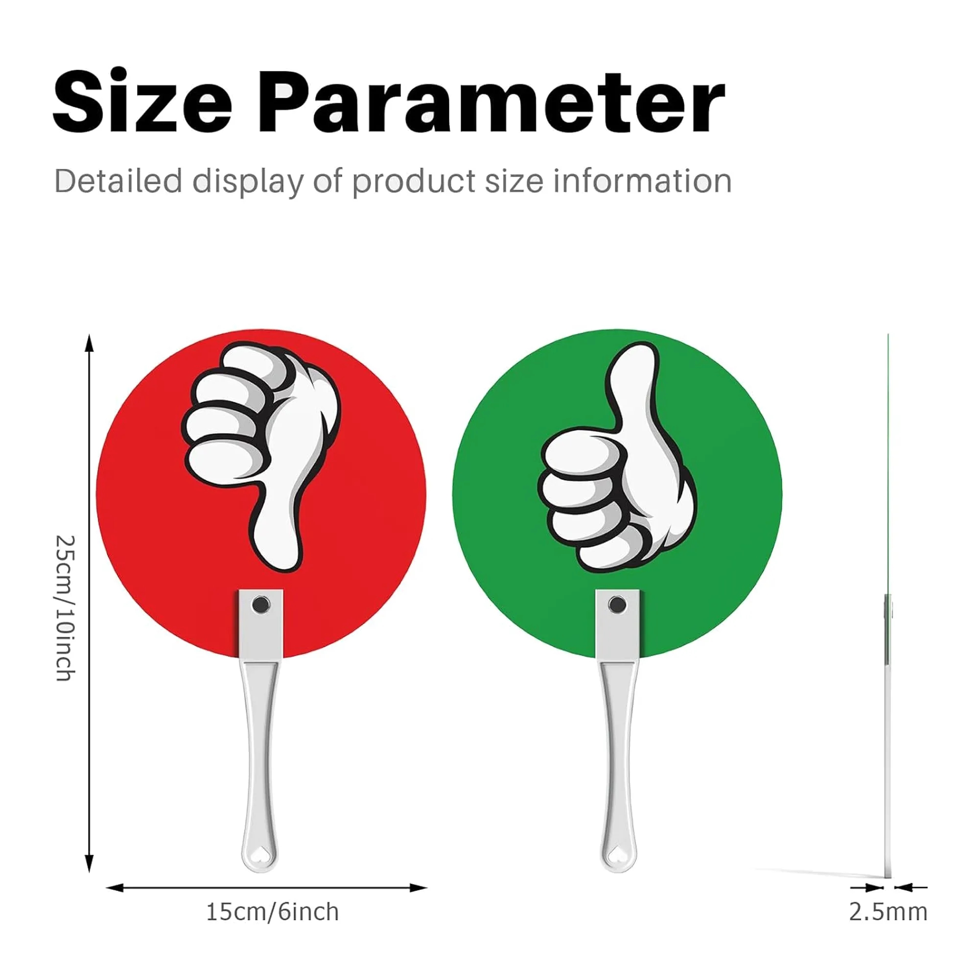 Plastic Round  Handheld Fan 3