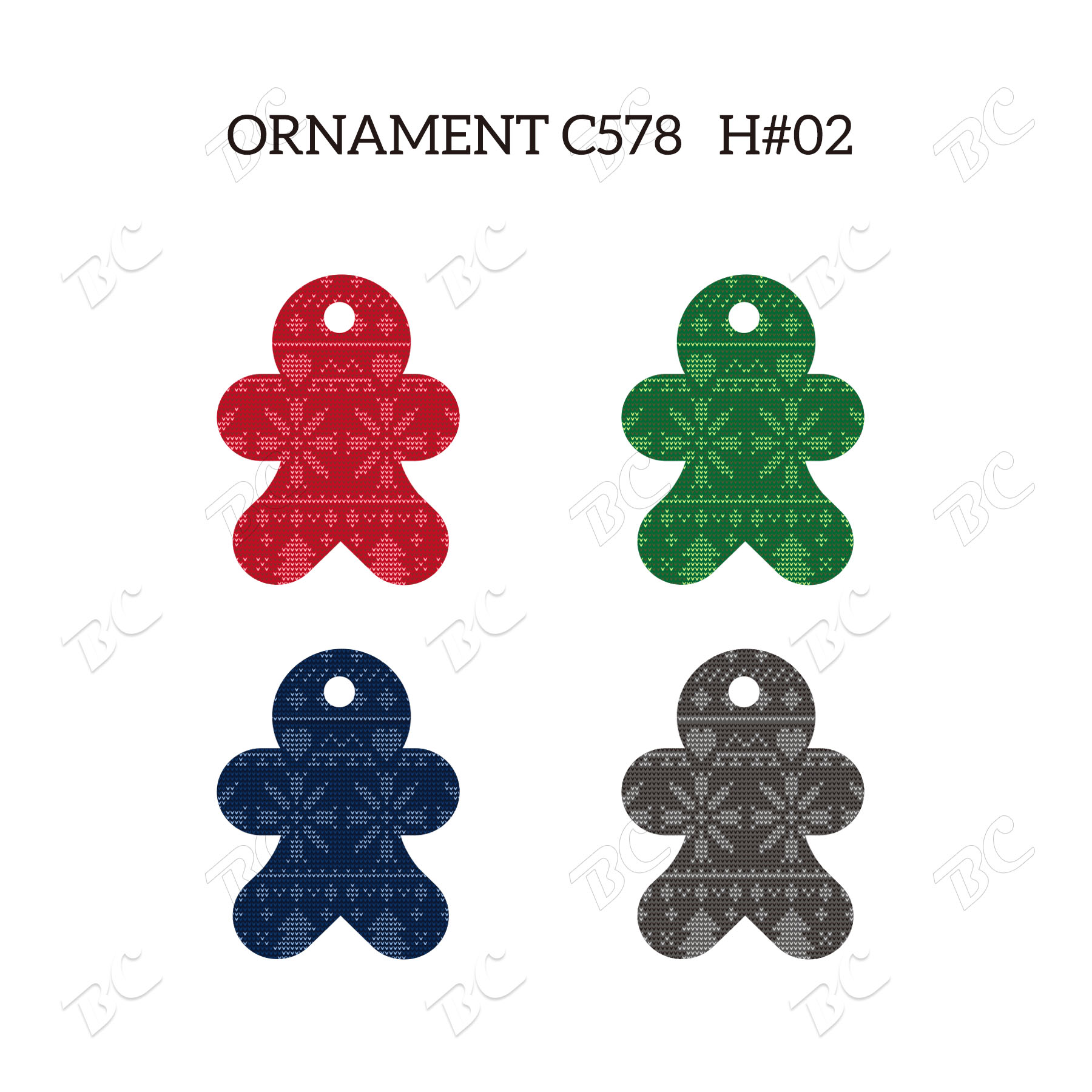 Free Shipping Full Color Christmas Ornament - Ginger man 6
