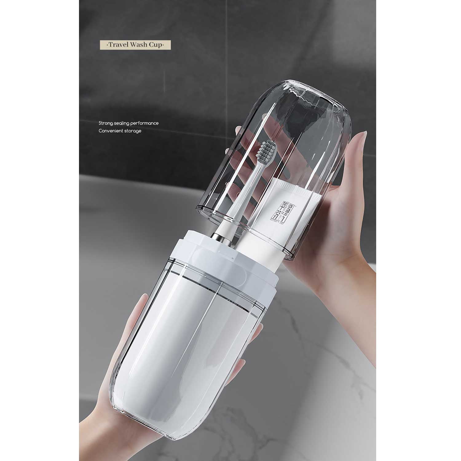 Portable & Stylish Travel Toothbrush Cup Set 4