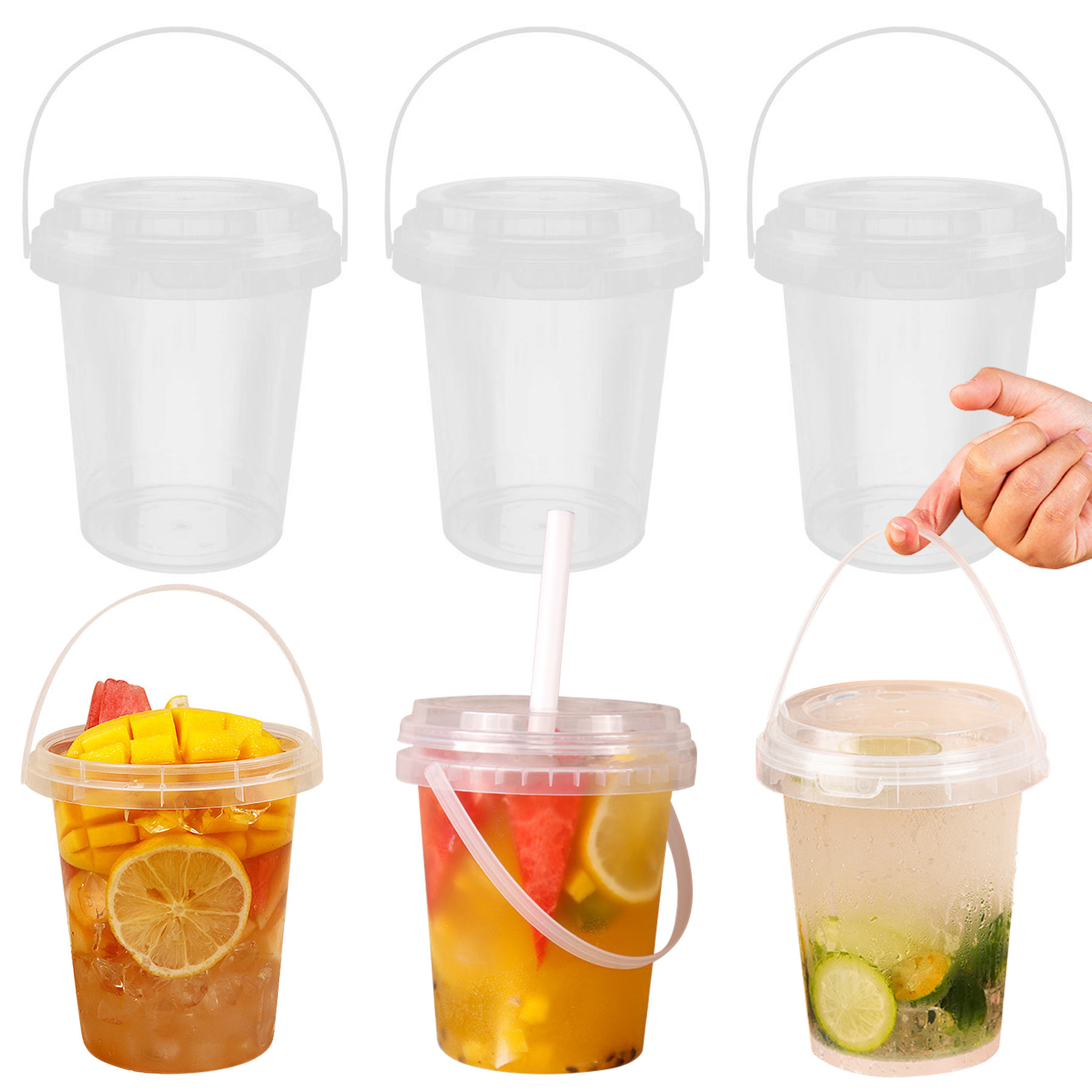 Plastic Handle Buckets 1L 1