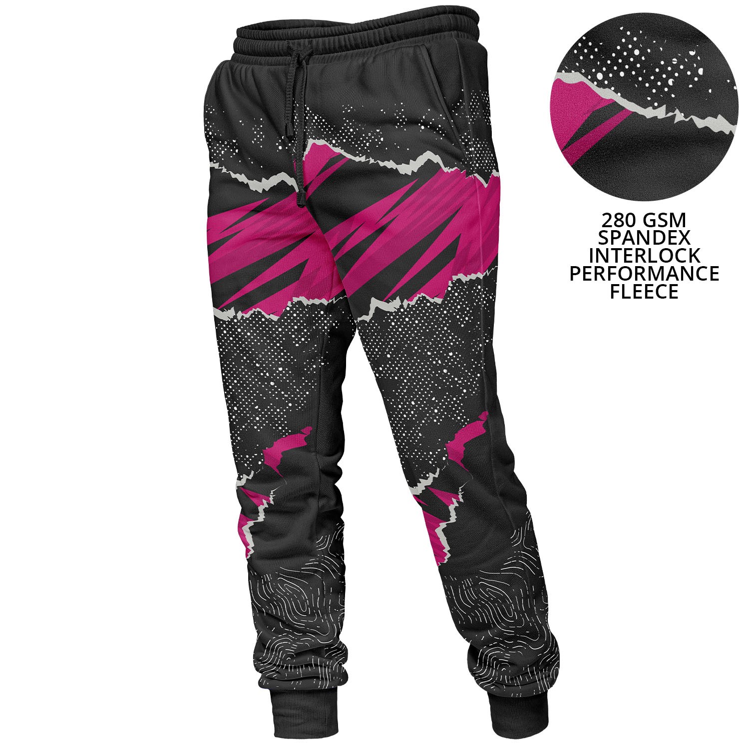 Women's 280GSM Spandex Interlock Fleece Sweatpants w/Fade & Wrinkle Resistant 2