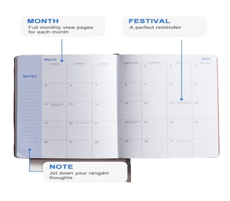 A5 Leather Daily Planner 3