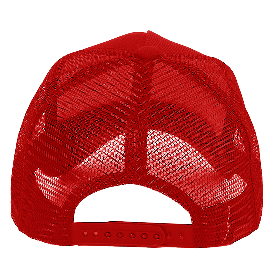 Stock Solid Color Cotton 5-Panel Trucker Cap 6