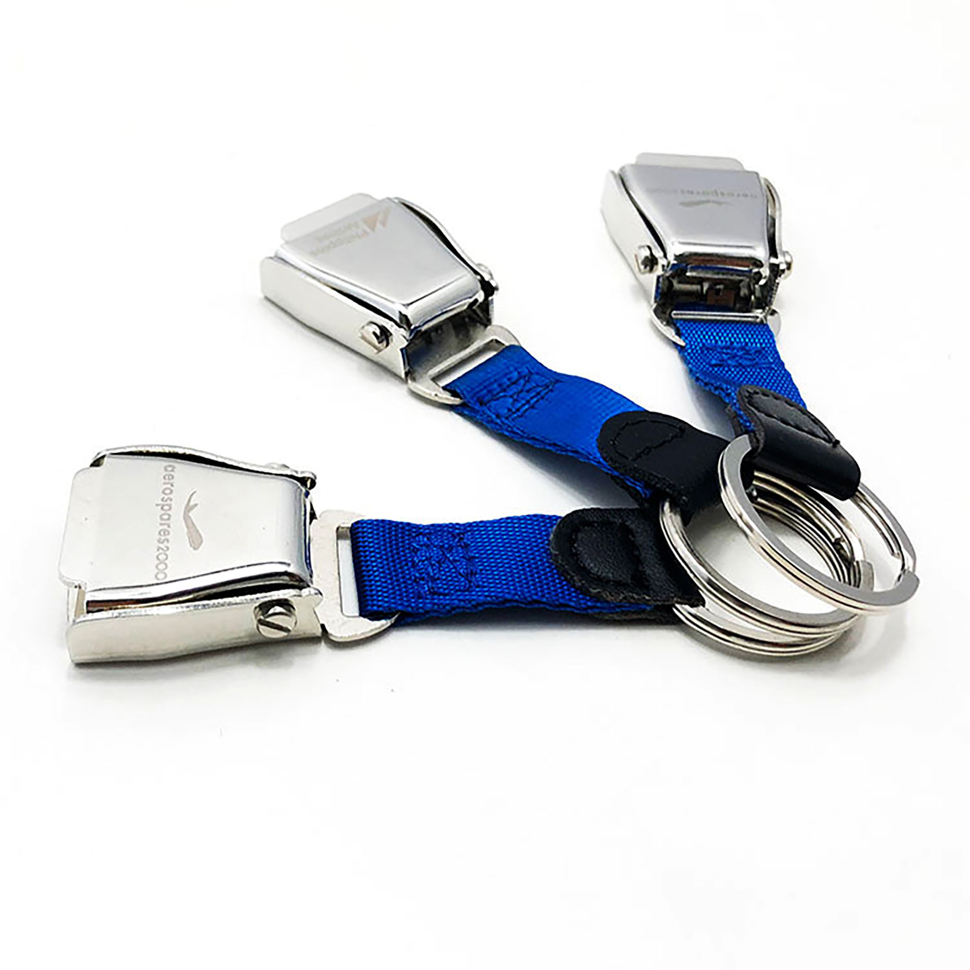 Metal Seatbelt Airplane Buckle KeyChain 3