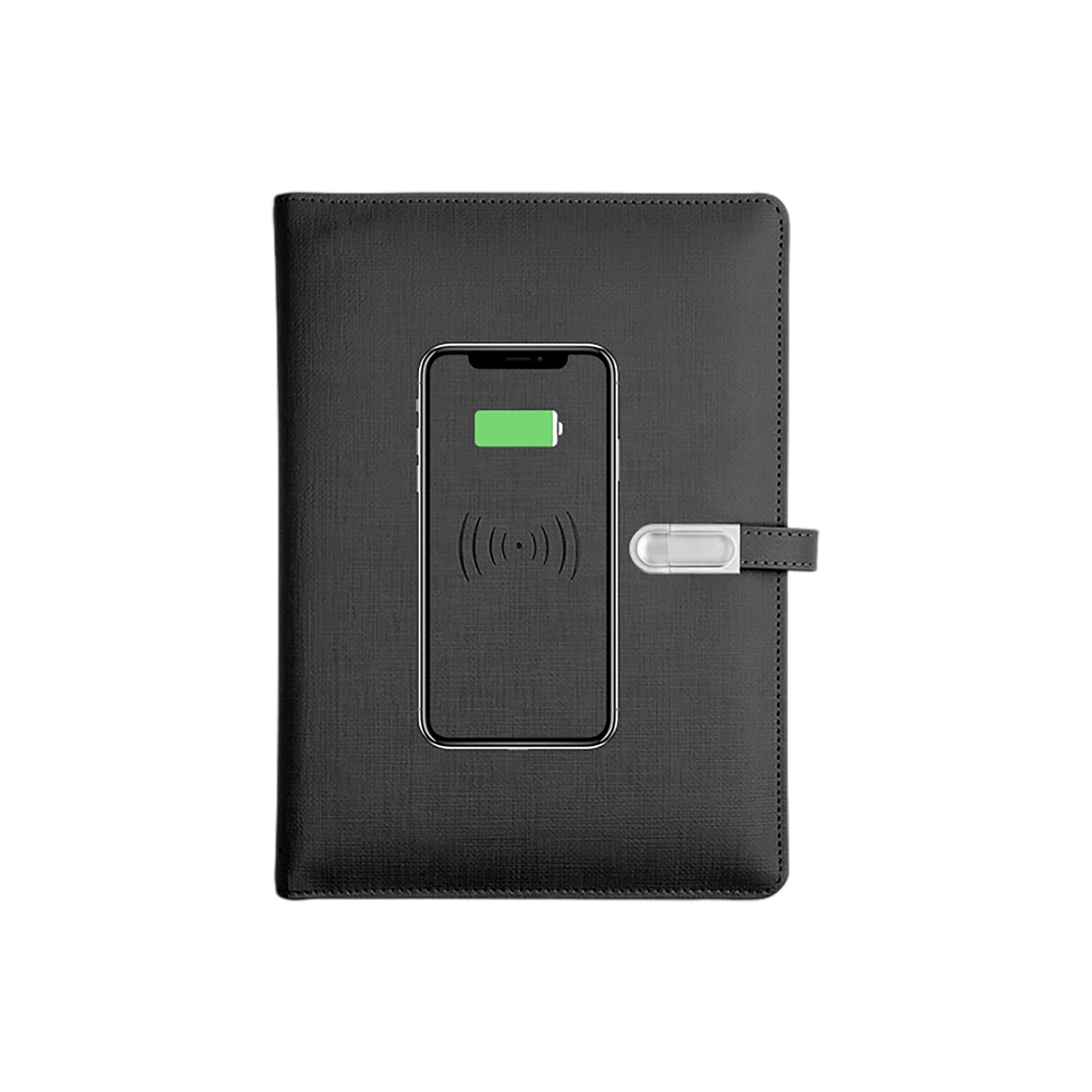Wireless Charging Notepad with 10000mAh Battery and USB Drive 4