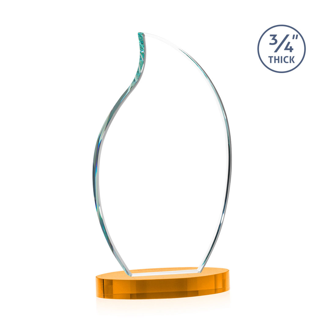 Croydon Flame Award on Alberton Base - Amber 7