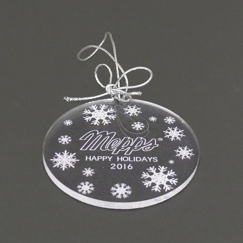 Acrylic Ornament Circle Snowflakes