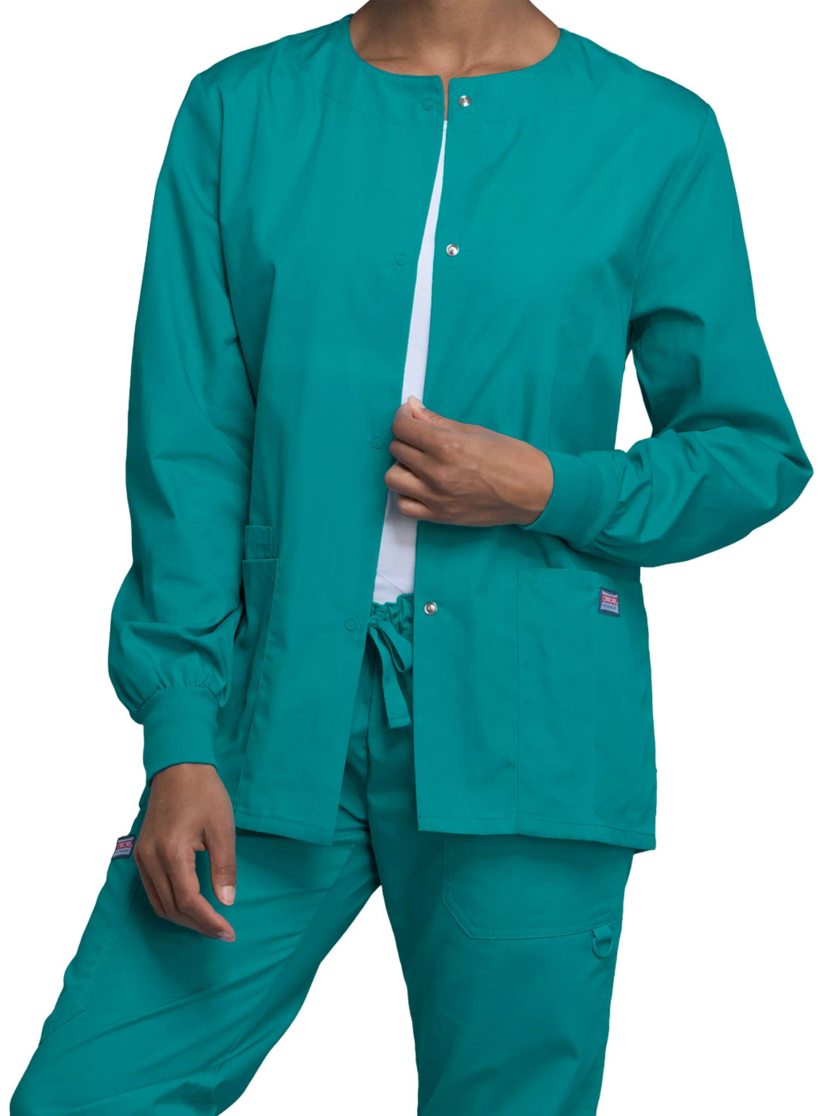 Cherokee - Workwear Originals - Women's 3-Pocket Snap Front Jacket 13