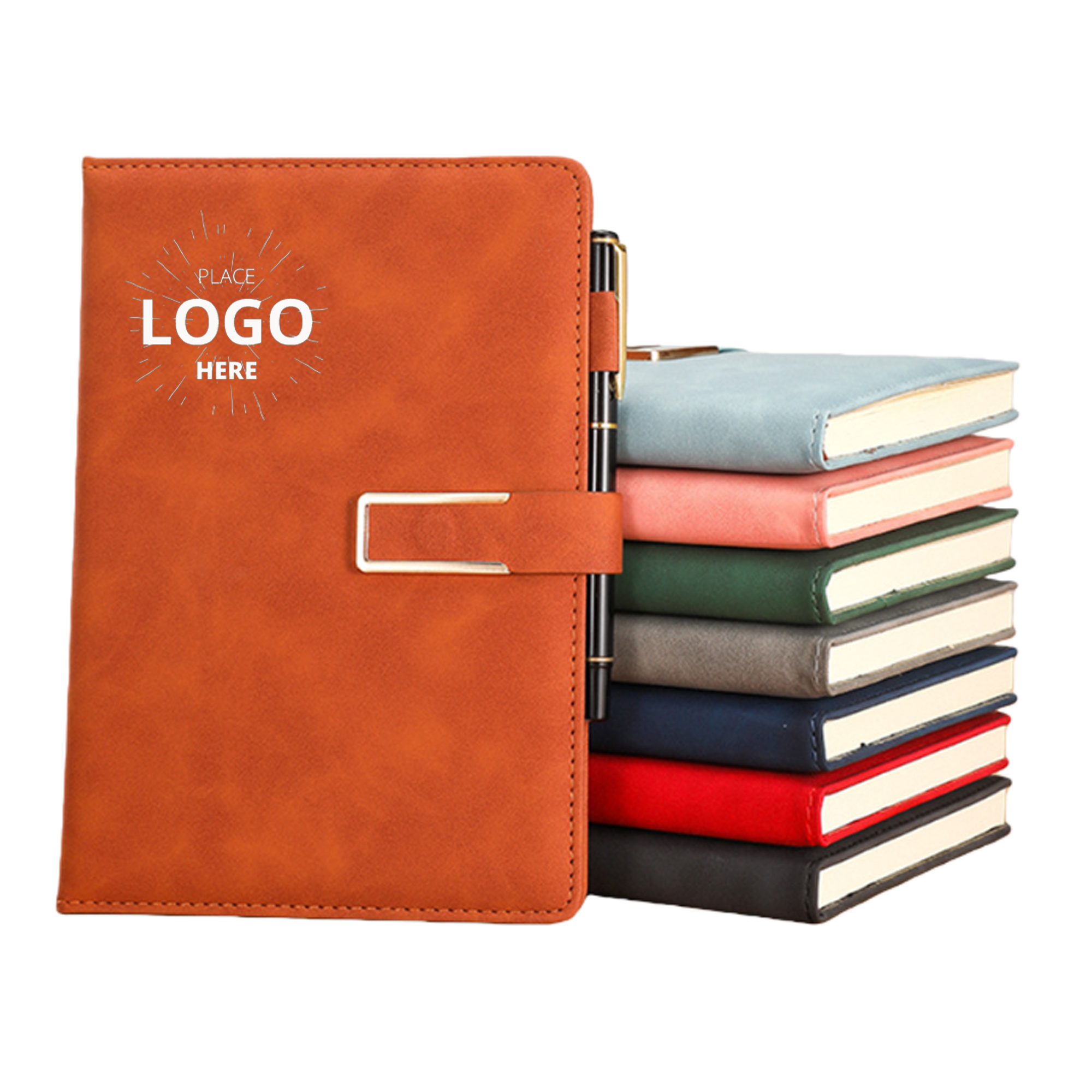 A5 PU Leather Notebook with Pen Loop 2