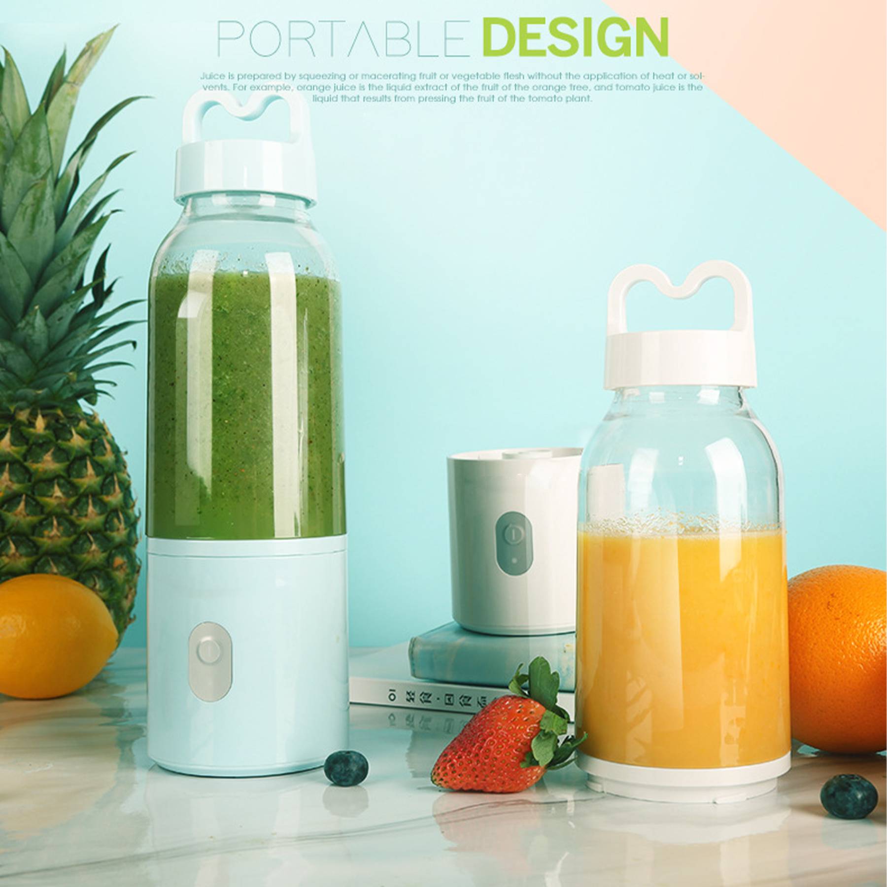 Plastic portable and detachable juicer blender 5