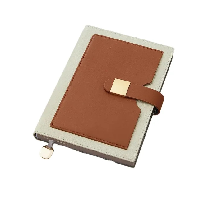 A5 PU Customized Magnetic Buckles Notebook with Pocket 4