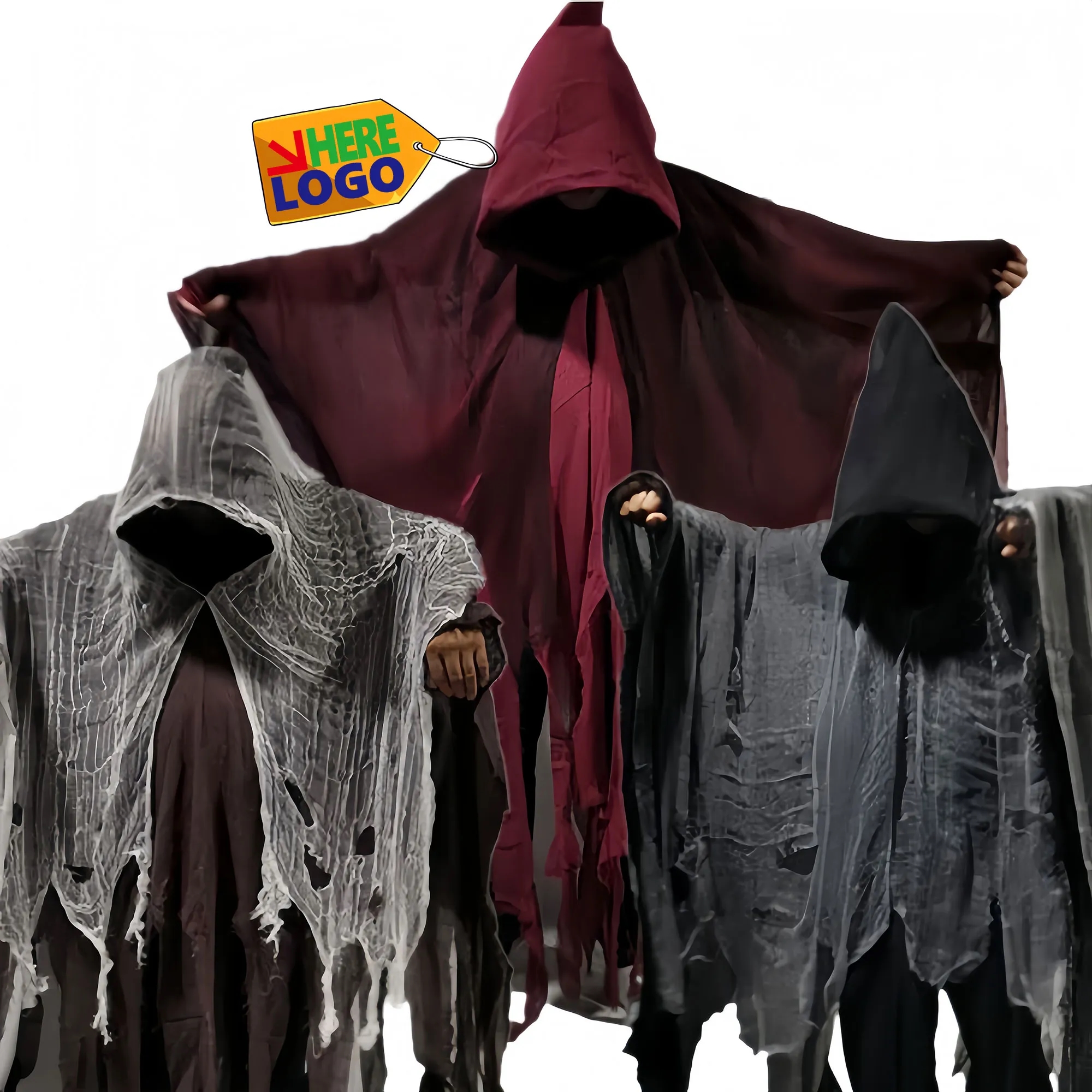 Premium Spooky Hooded Cape For Halloween Cosplay