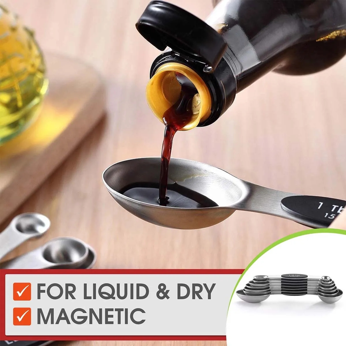 Stainless Steel Magnetic Measuring Spoons 2