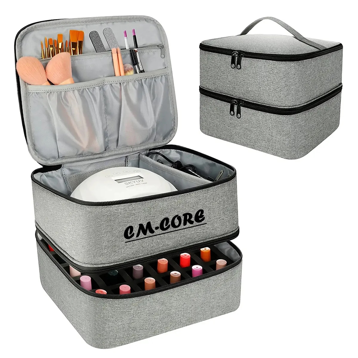 Nail Polish Carrying Case Double-layer Organizer 2