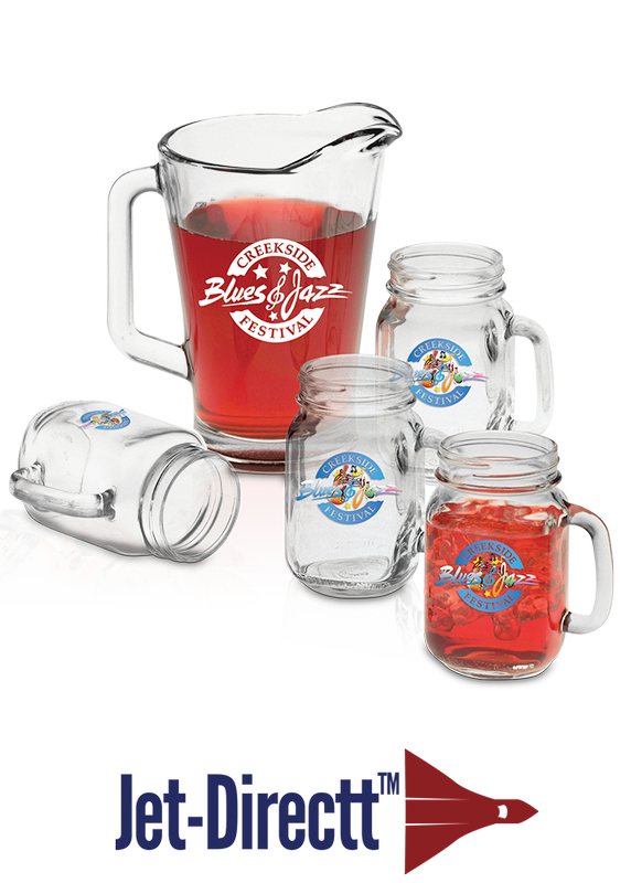 Pitcher and Handled Jar Glass Set 4