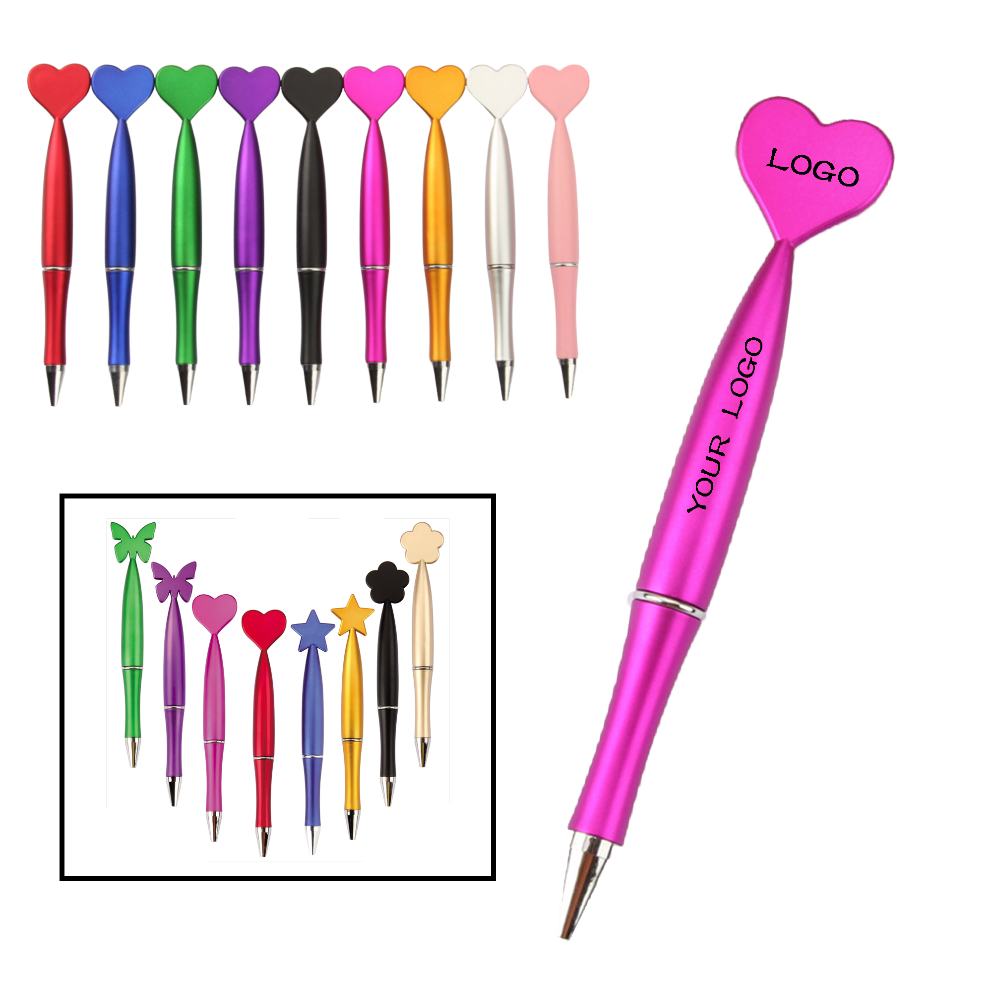MOQ 20 PCS Heart Shape Pen 1