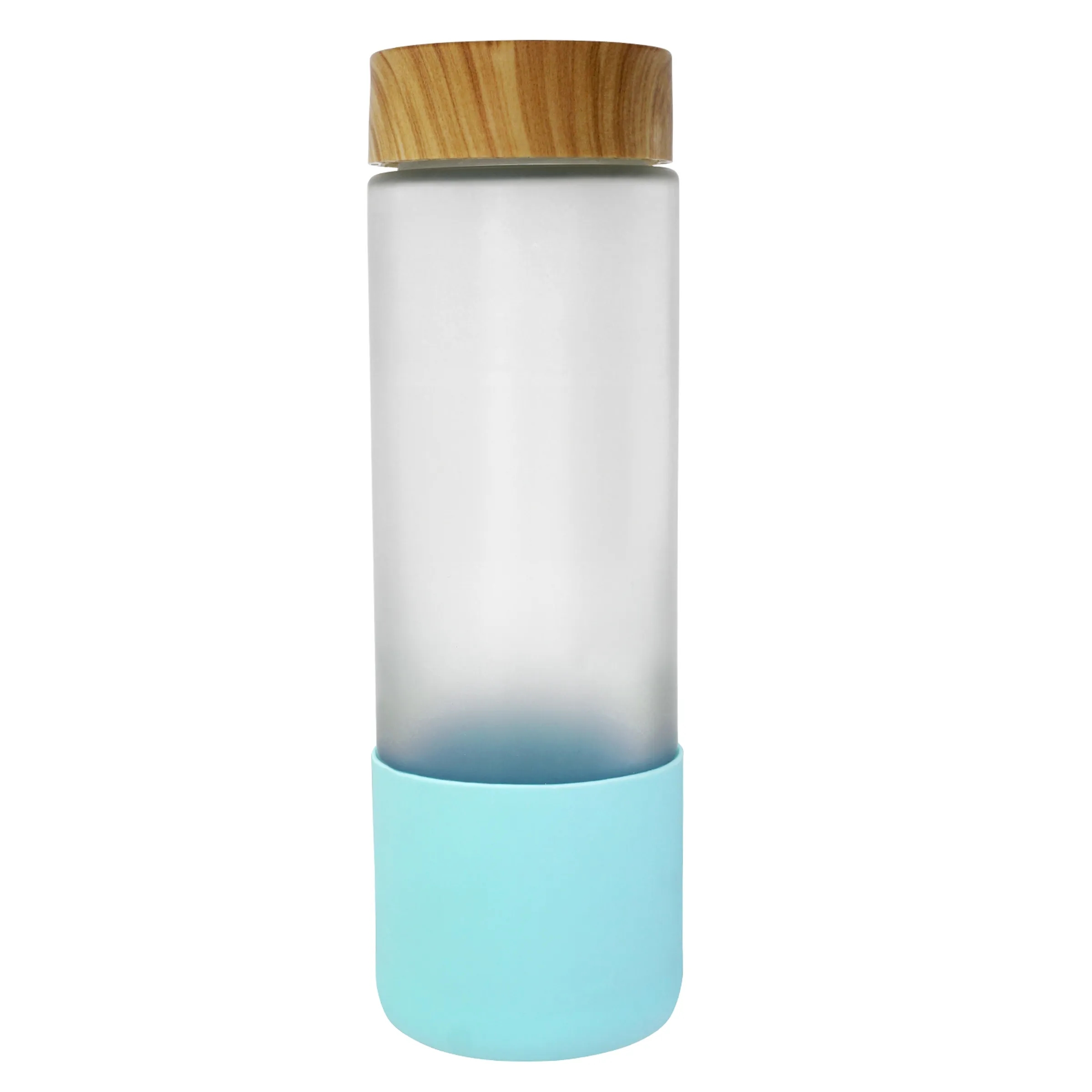 Bamboo Pattern 22 oz. Full Color Frosted Glass Grip Bottle 7