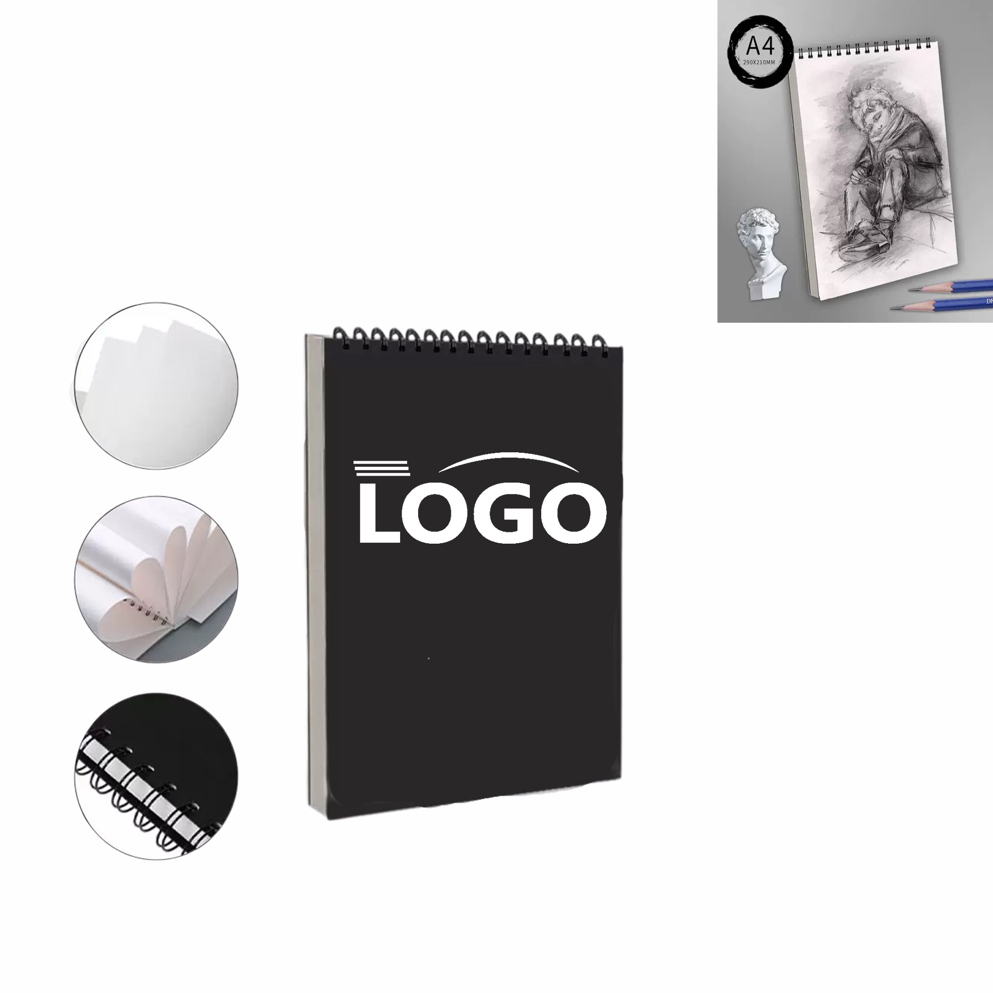 Spiral Bound Sketch Book MOQ 10pcs 2