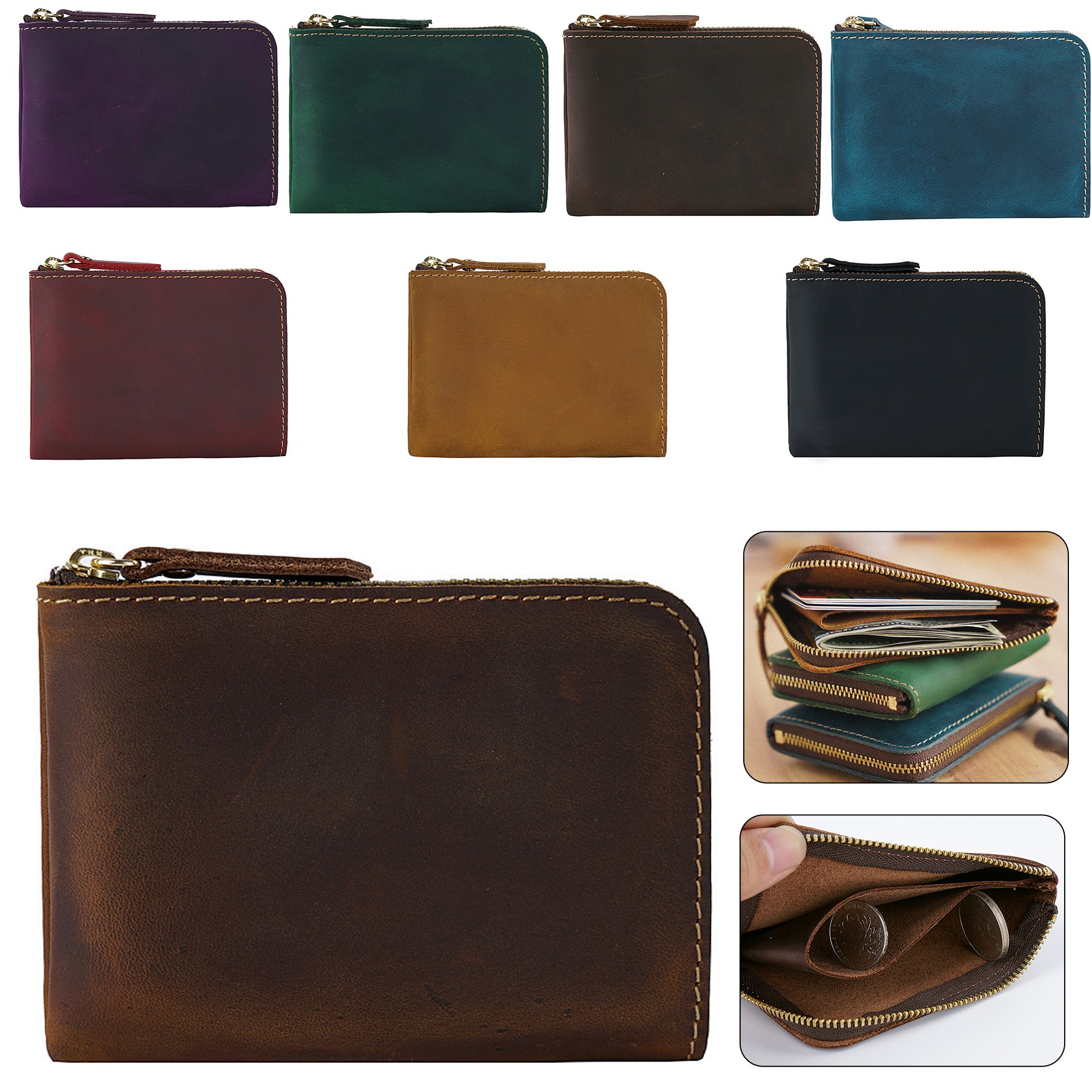 Simple Zipper Card Wallet 5