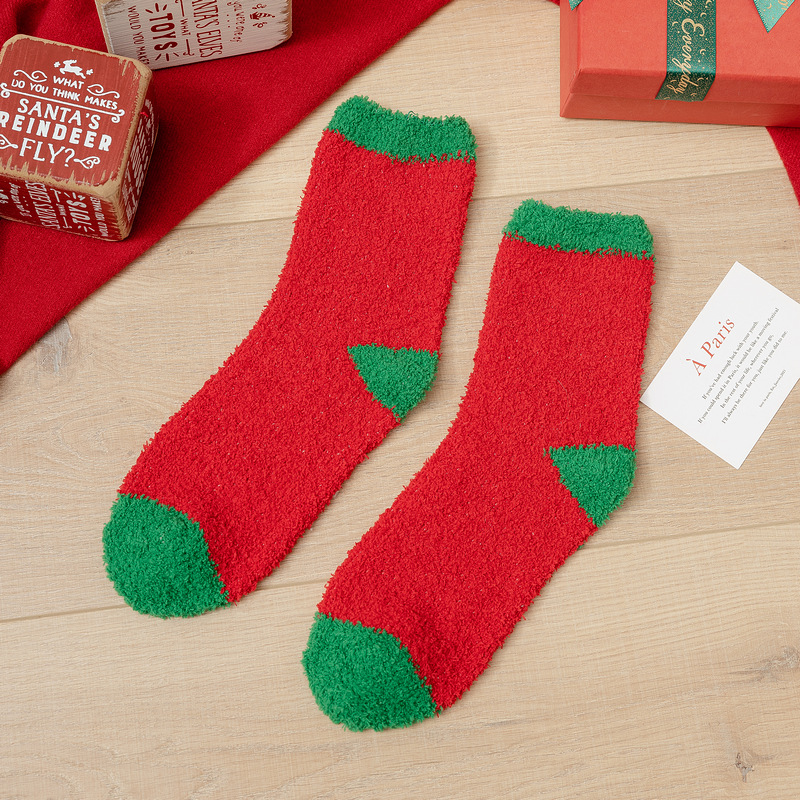 Winter Warm Cartoon SoftFuzzy CozyChristmas Sock 7