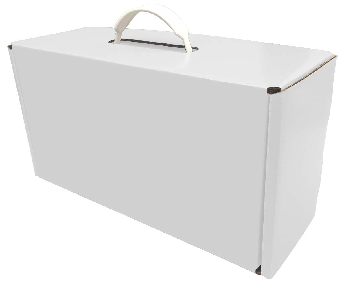 12 1/4" x 6 1/2" x 4 1/2" - B-Flute Box with Handle 2