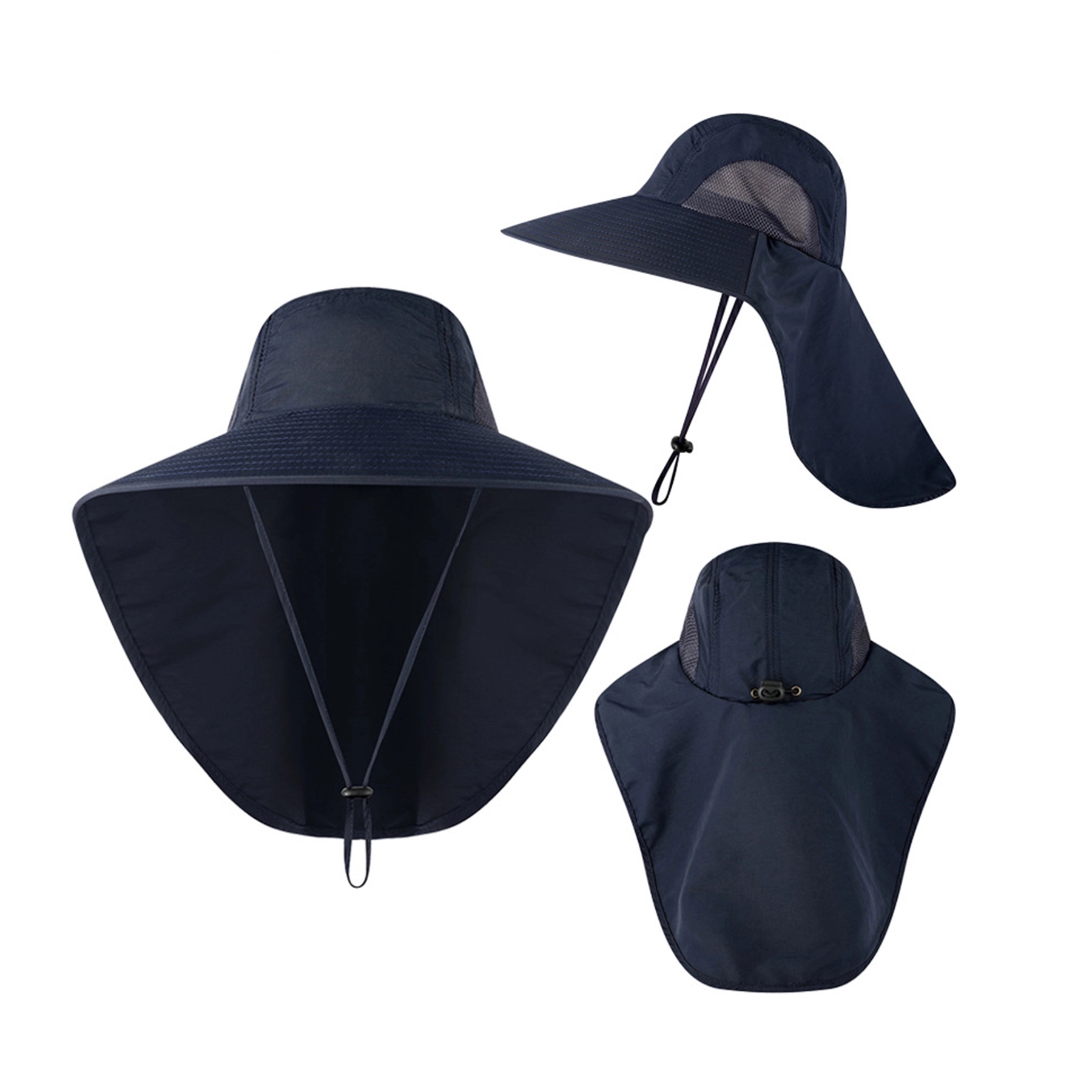 Wide Brim Sun Hat with Neck Flap 6
