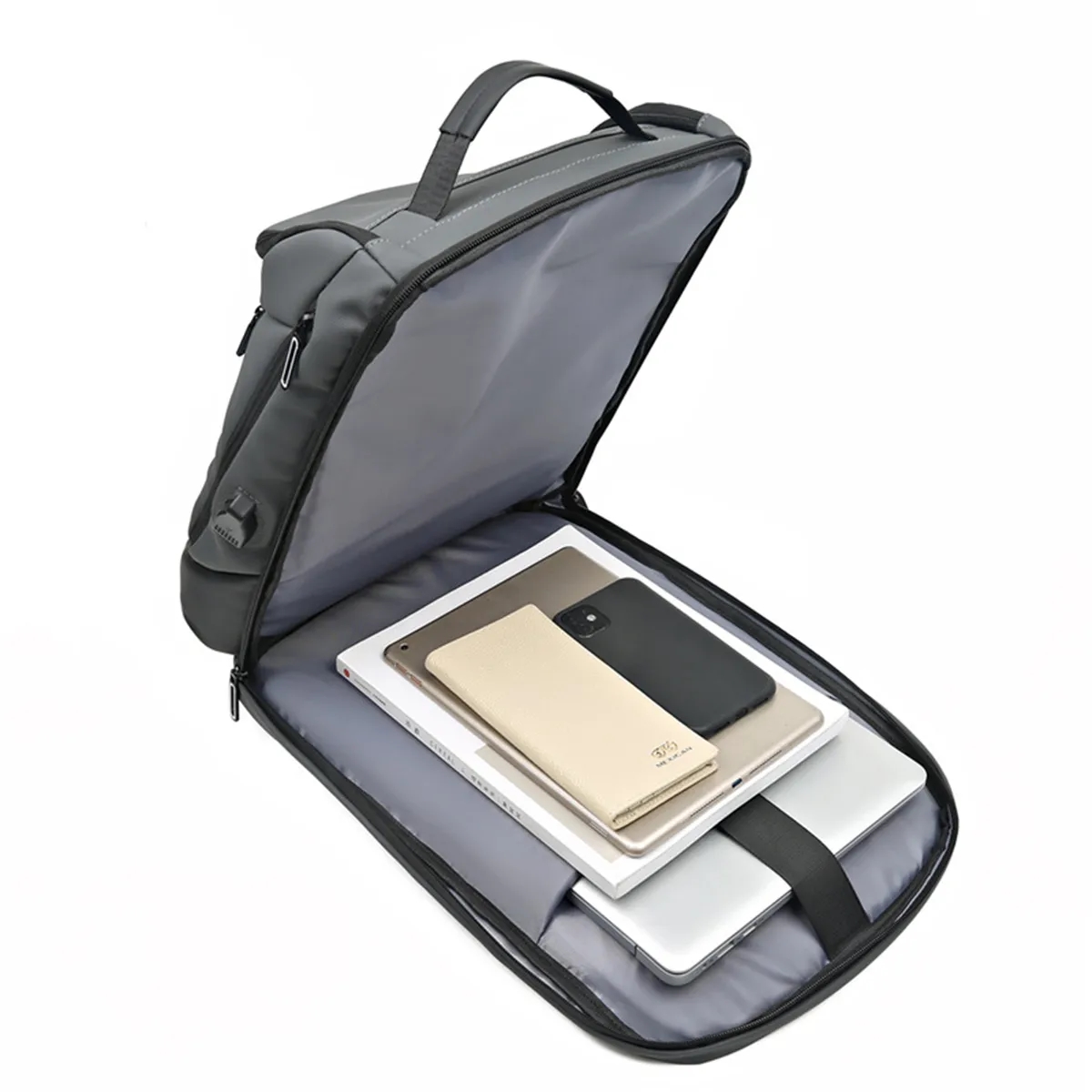 Waterproof 15.6 Inch Laptop Backpack with USB Charging Port 6