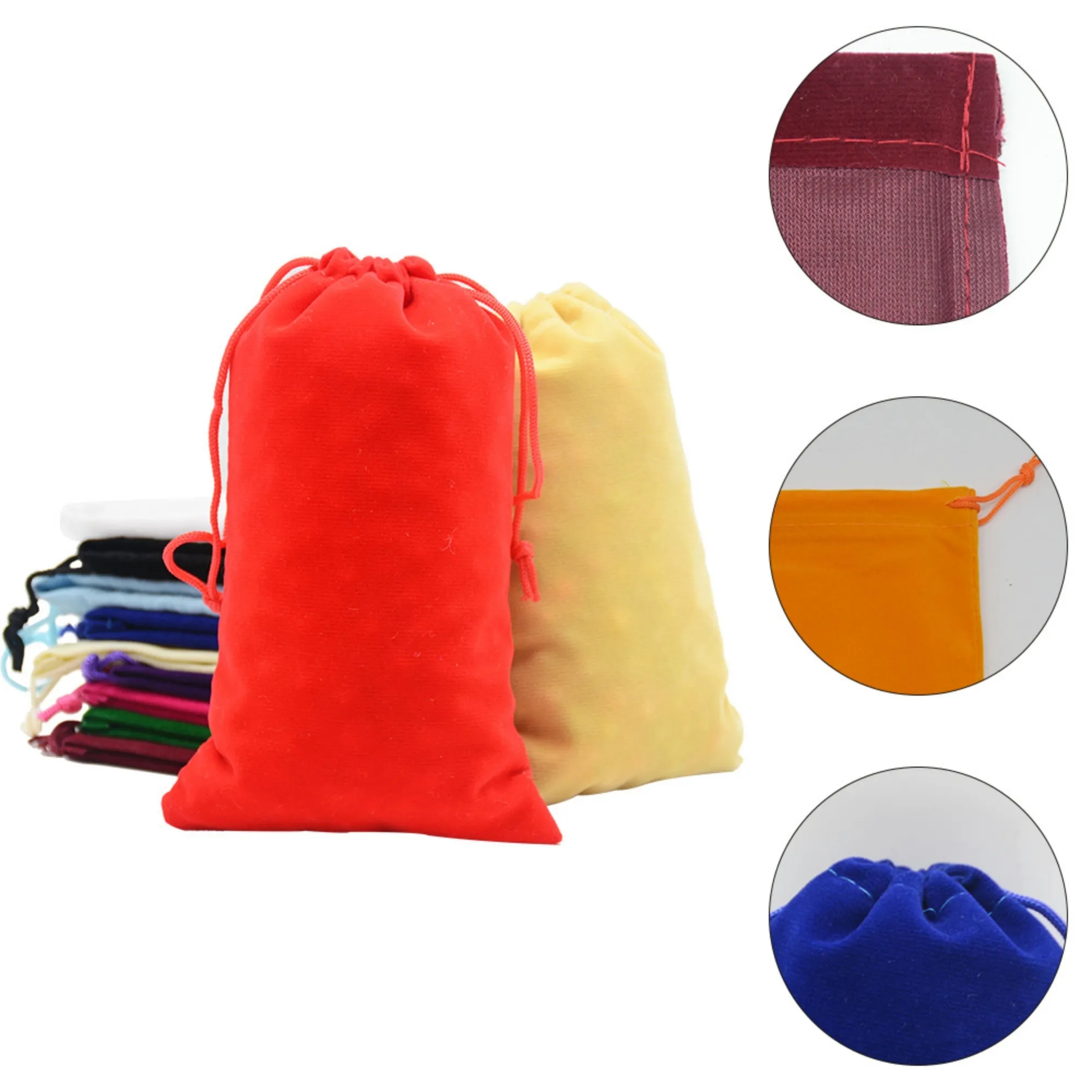 Full Color Soft Velvet Drawstring Pouch for Jewelry 4