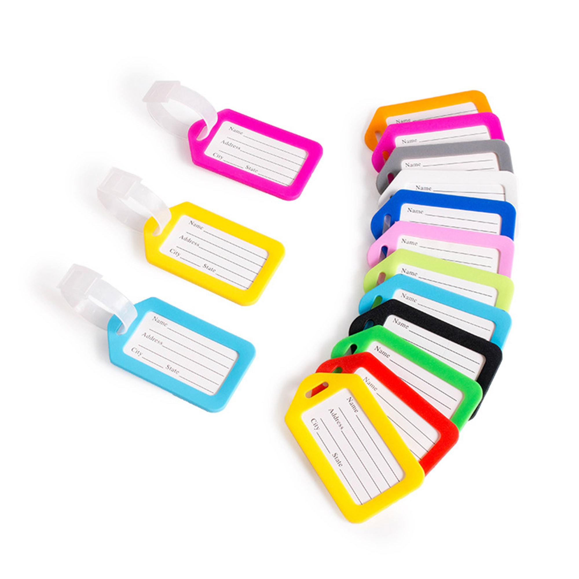 3.4x1.8 Inch Plastic Luggage Identifiers with Lanyard 3