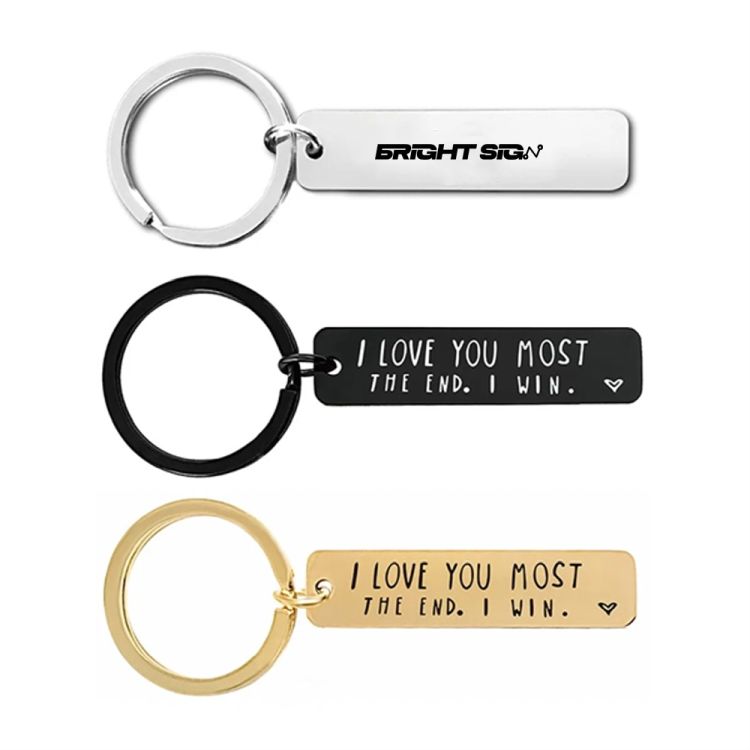 Laser-Engraved Stainless Steel Keychain 2