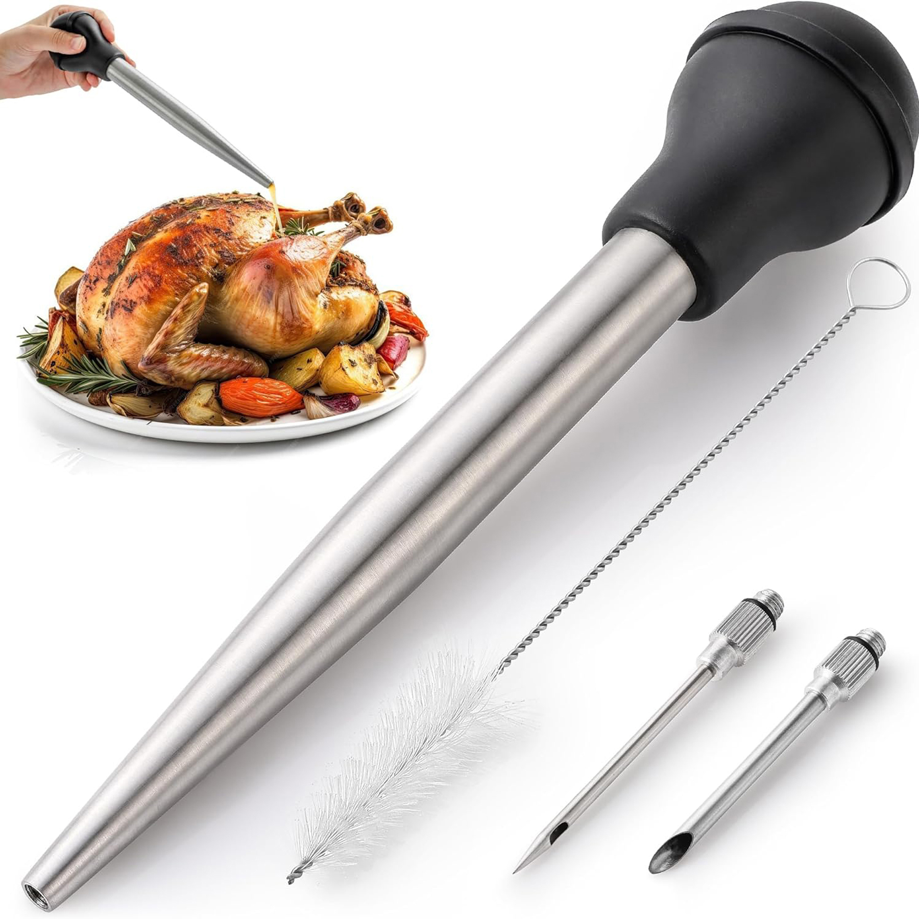 Stainless Steel Turkey Baster for Cooking 3