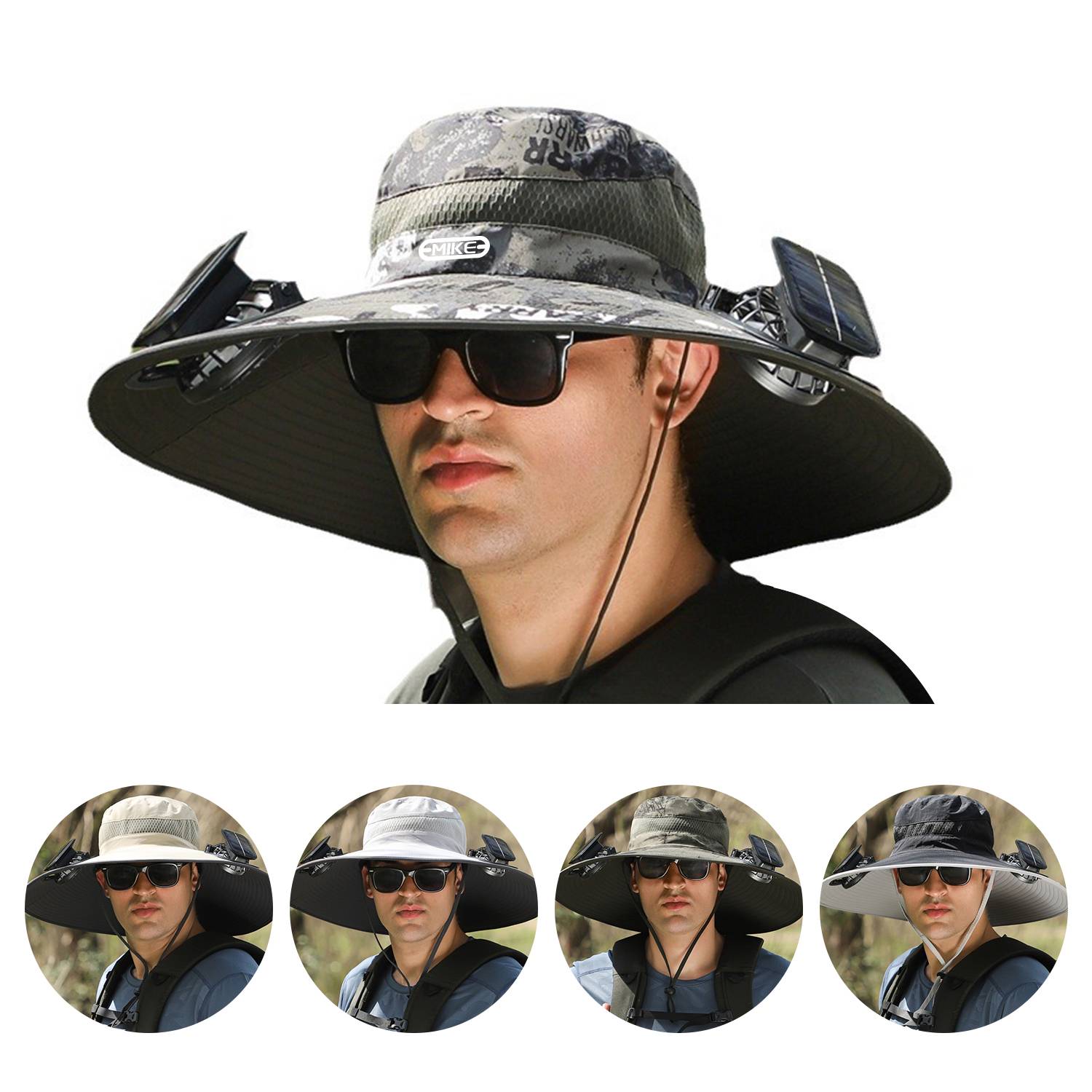 Solar Fan Outdoor Fishing Hat-Solar USB Charging Sunscreen 2