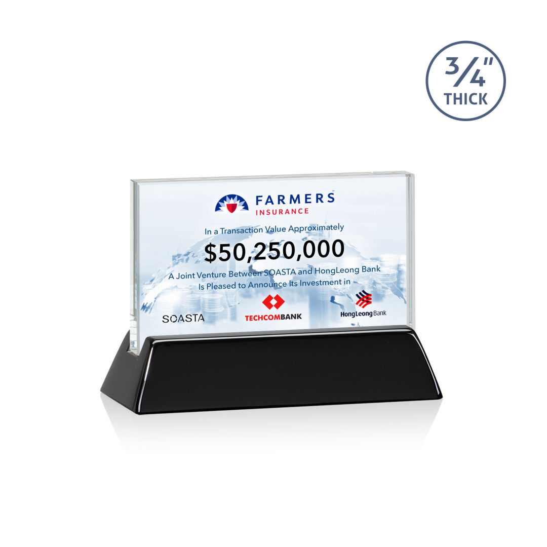 Walkerton VividPrint™ Award - Starfire/Black (Horiz) 10
