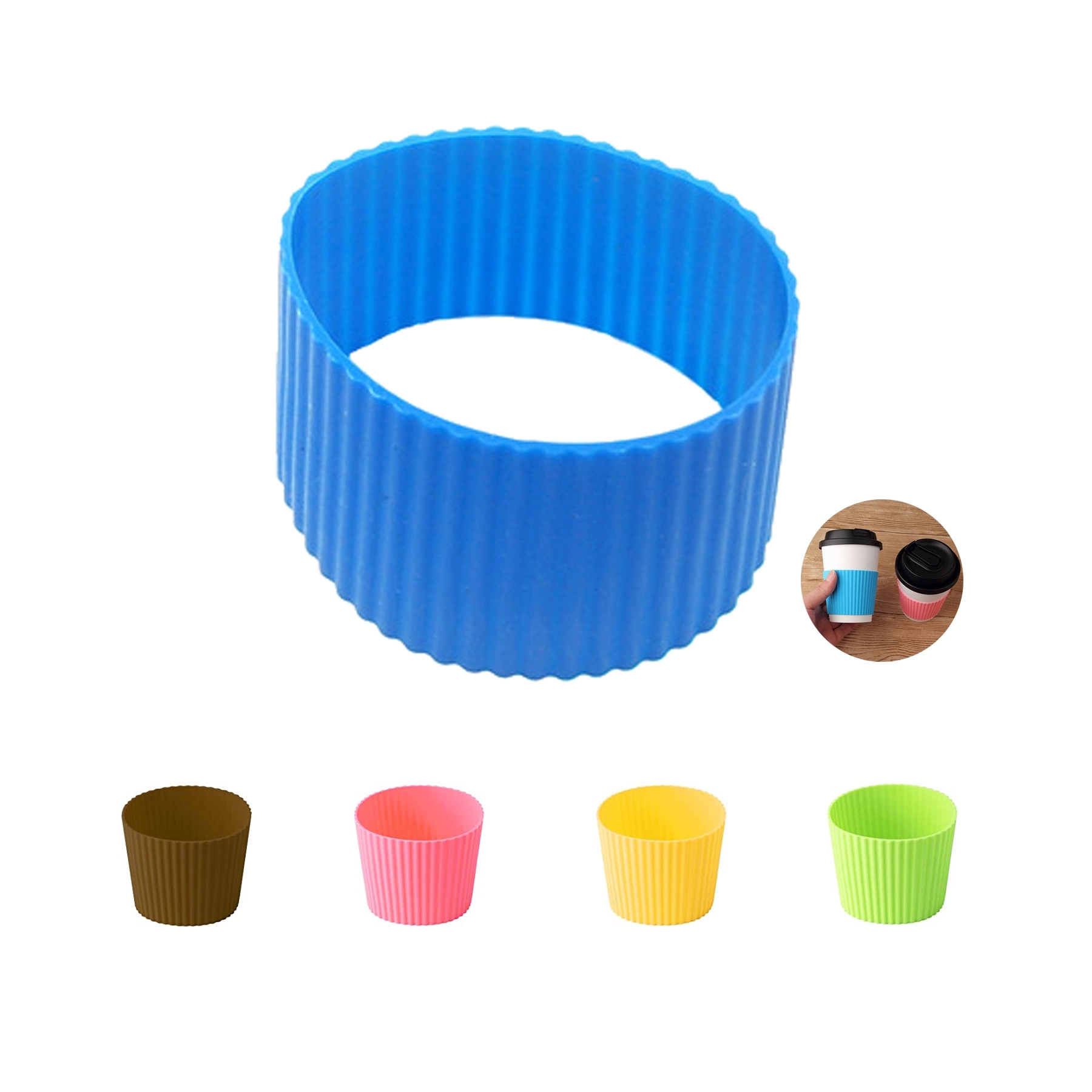 Heat-resistant Silicone Coffee Cup Sleeve 1