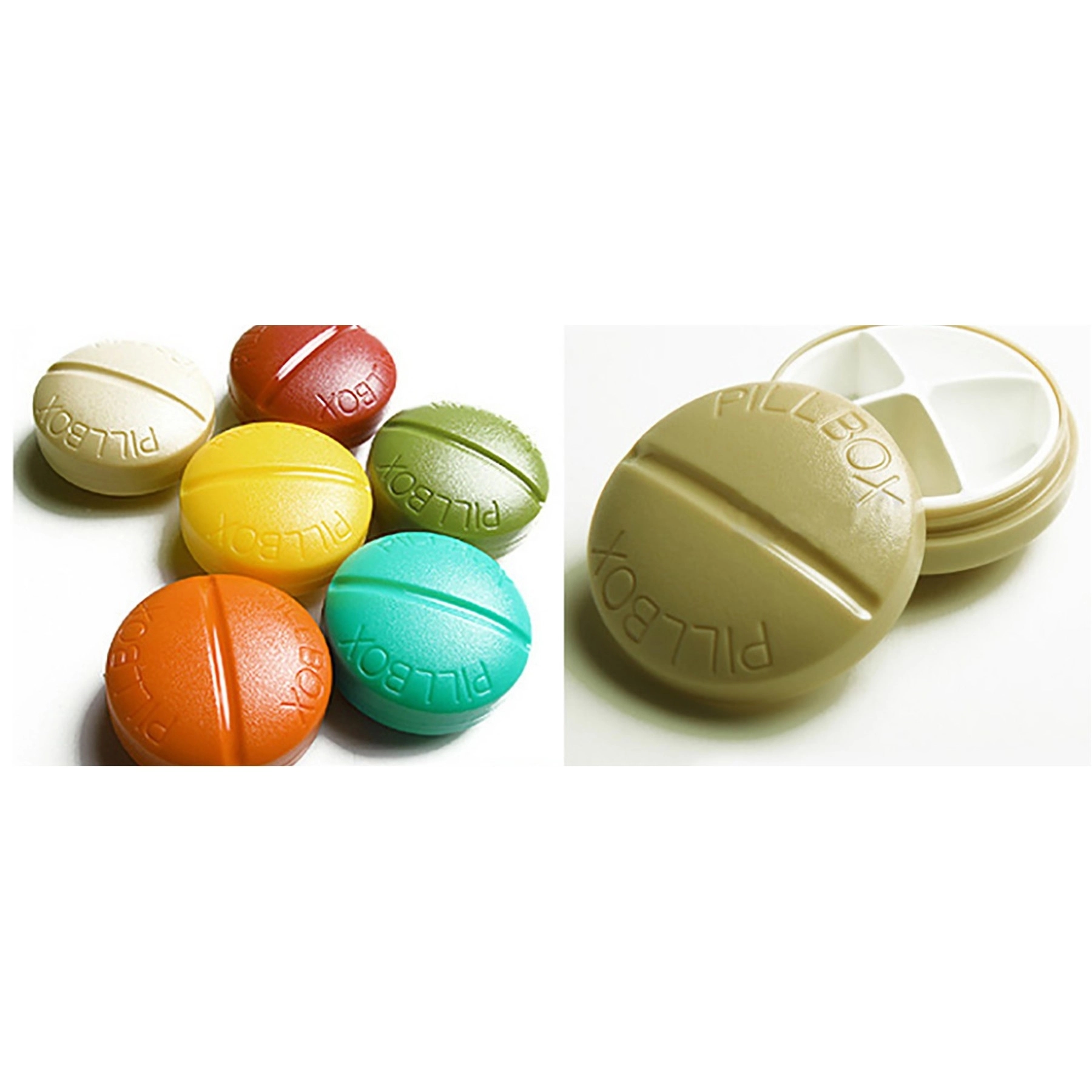 Four Grid Round Pill Box 5