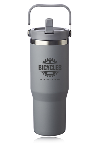 30 oz. Bronx Stainless Travel Mug with Carrying Handle 1