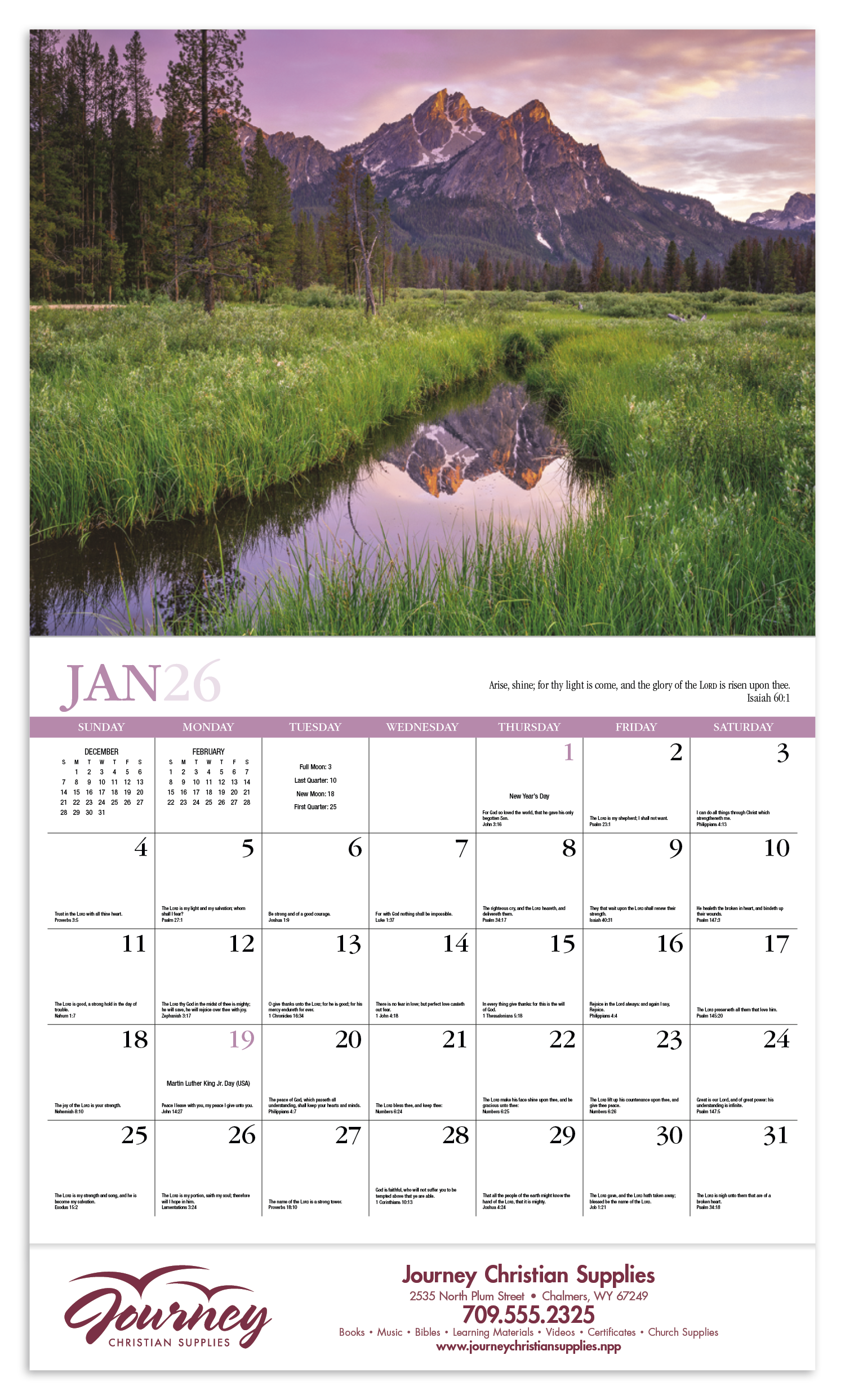 HotLine® Products Reflections (Non-Denominational) Appointment Calendar - Stapled 59