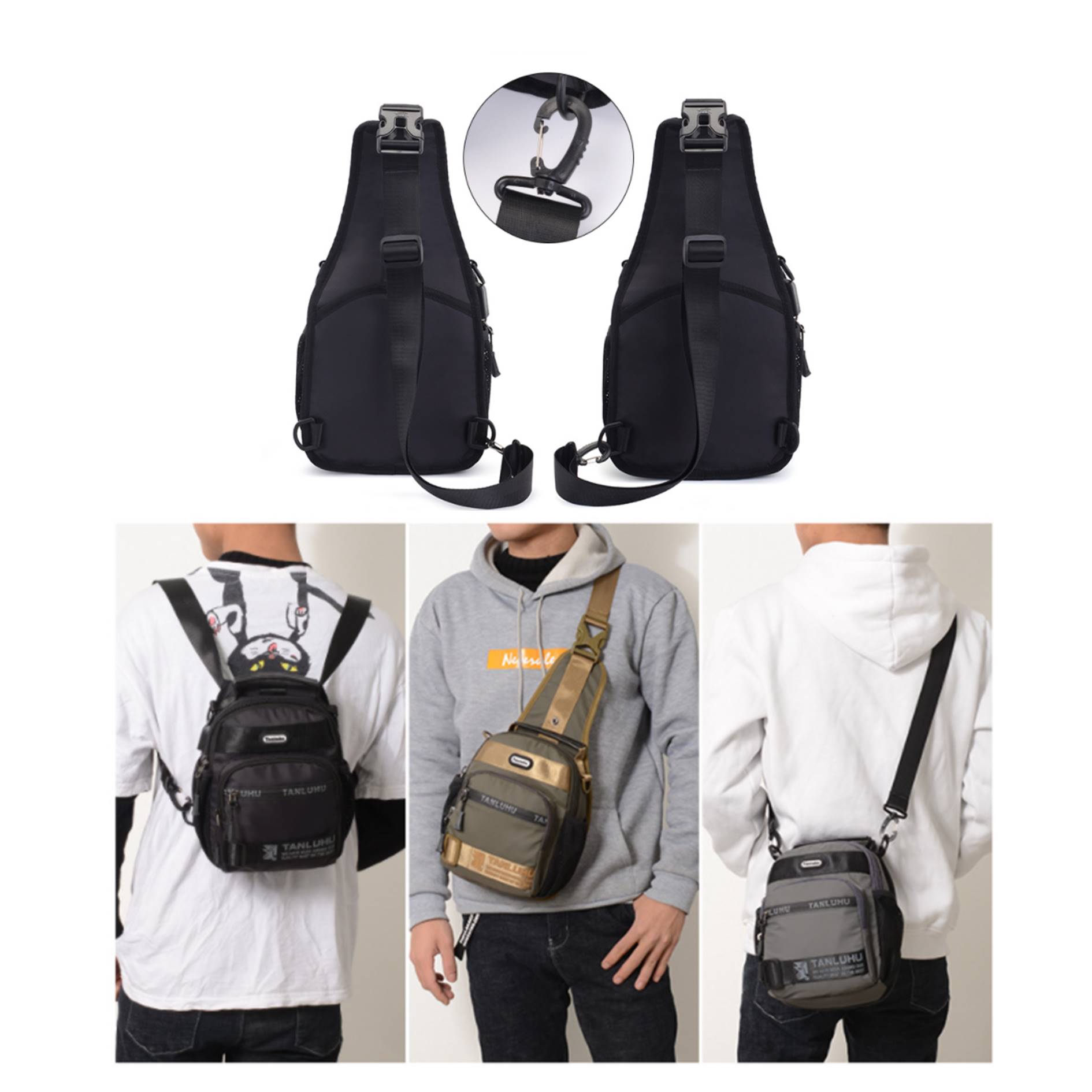 Men's Multi-Function Chest Bag Sports Backpack 3
