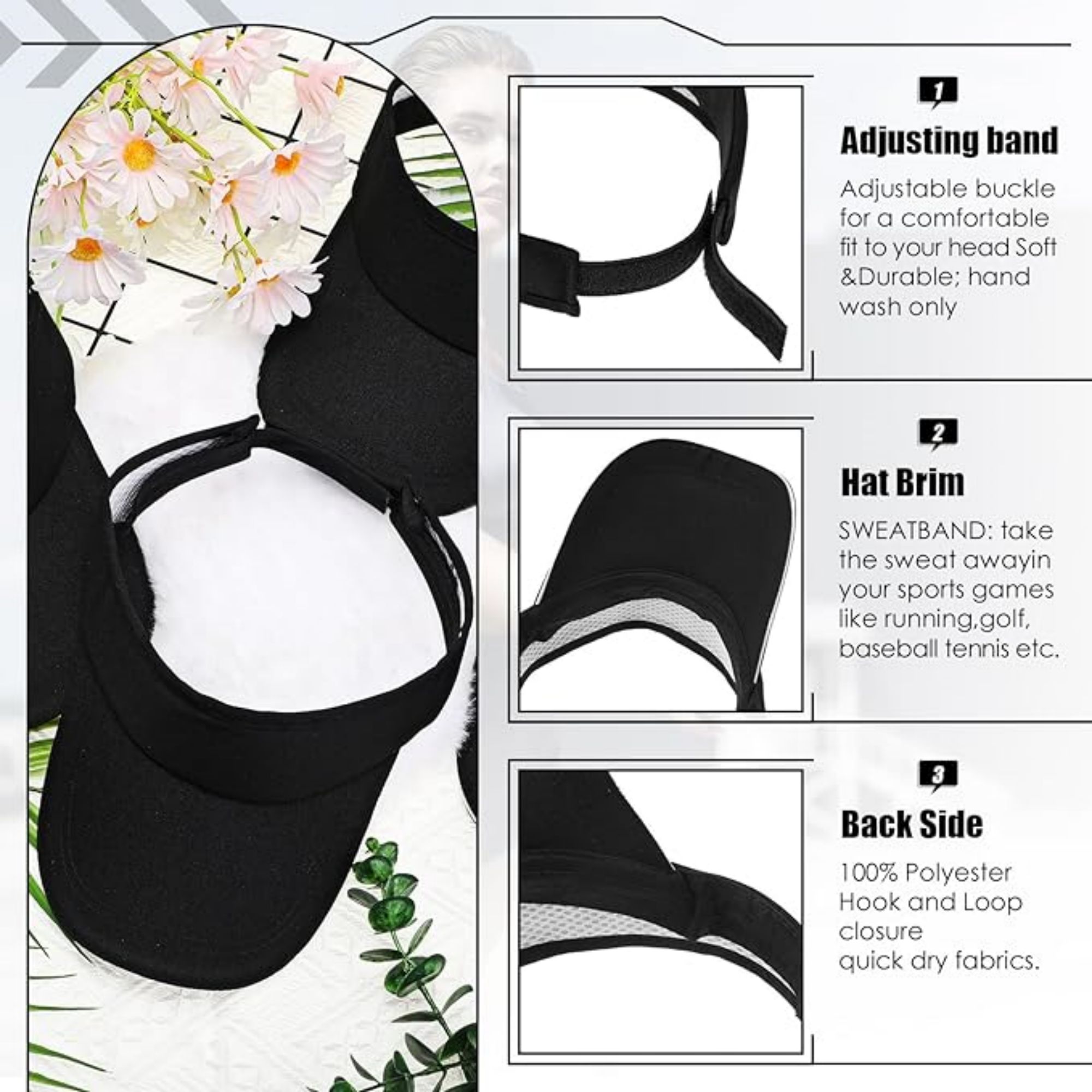 Unisex Sun Visors Hats 3