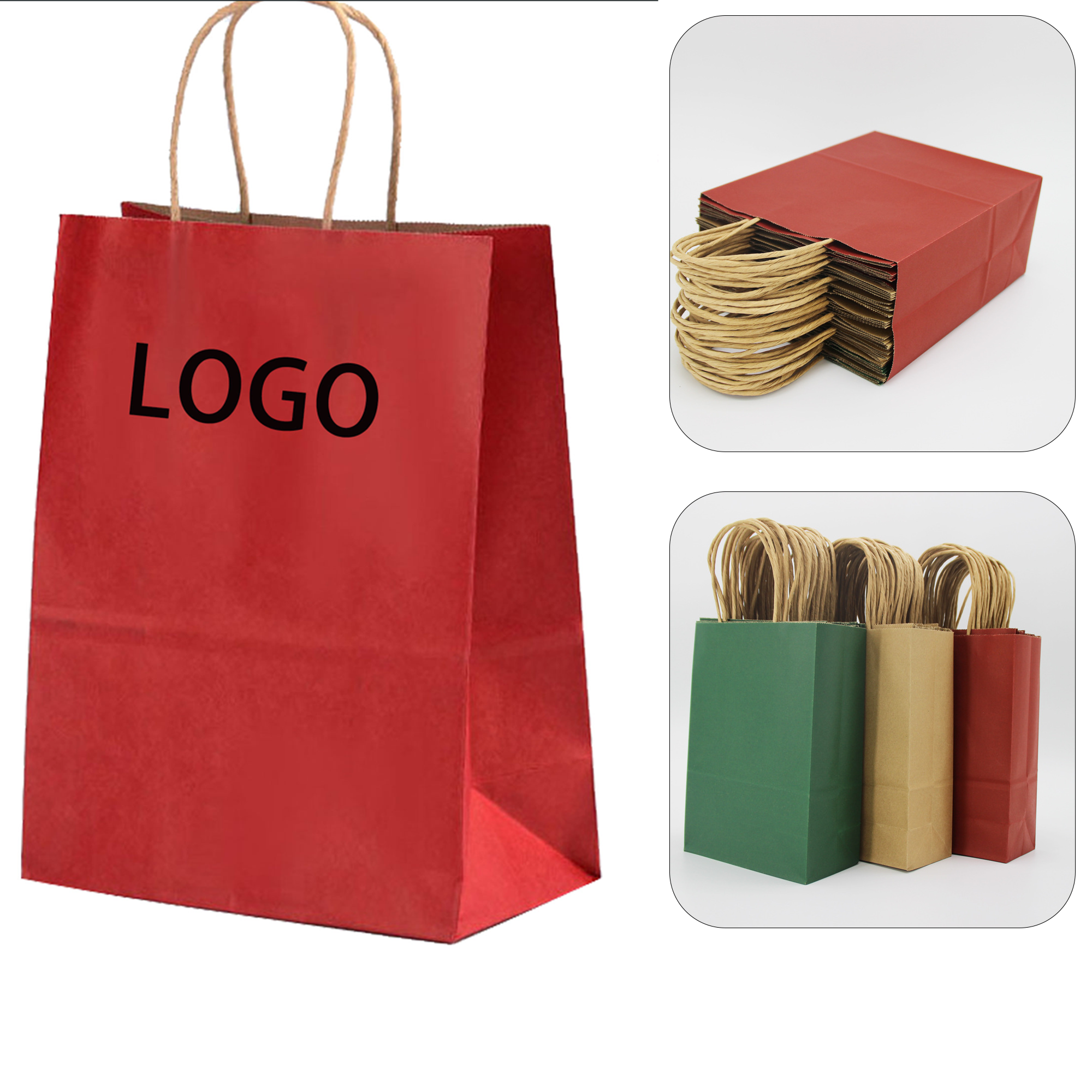 Eco-Friendly Kraft Paper Gift Bag With Handle 2