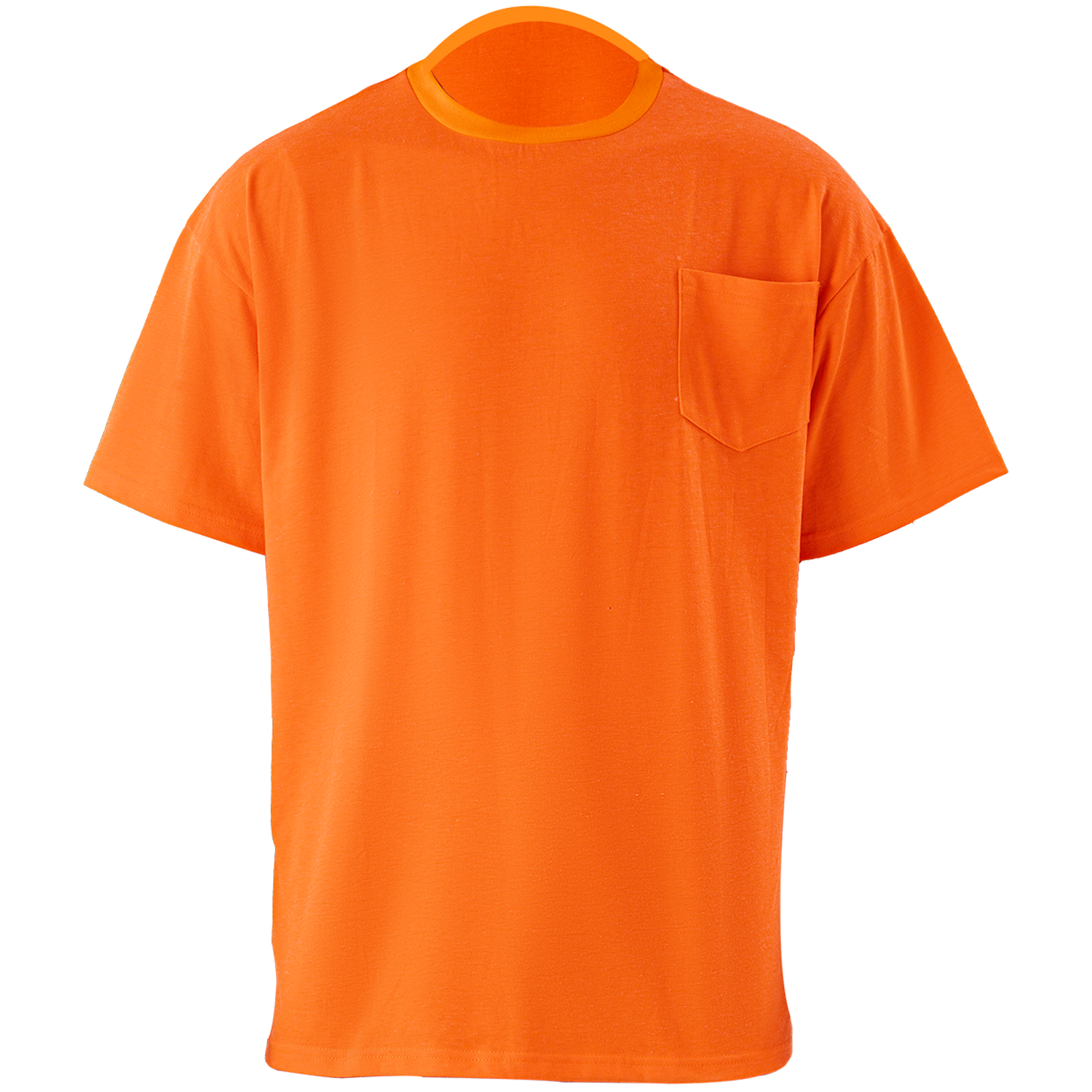 Non-ANSI Hi Viz Poly-Cotton Knitted Safety T-Shirt W/ Pocket 4