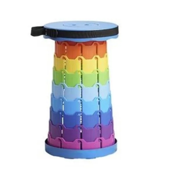 Foldable Telescoping Stool Retractable Collapsible Camping S 7