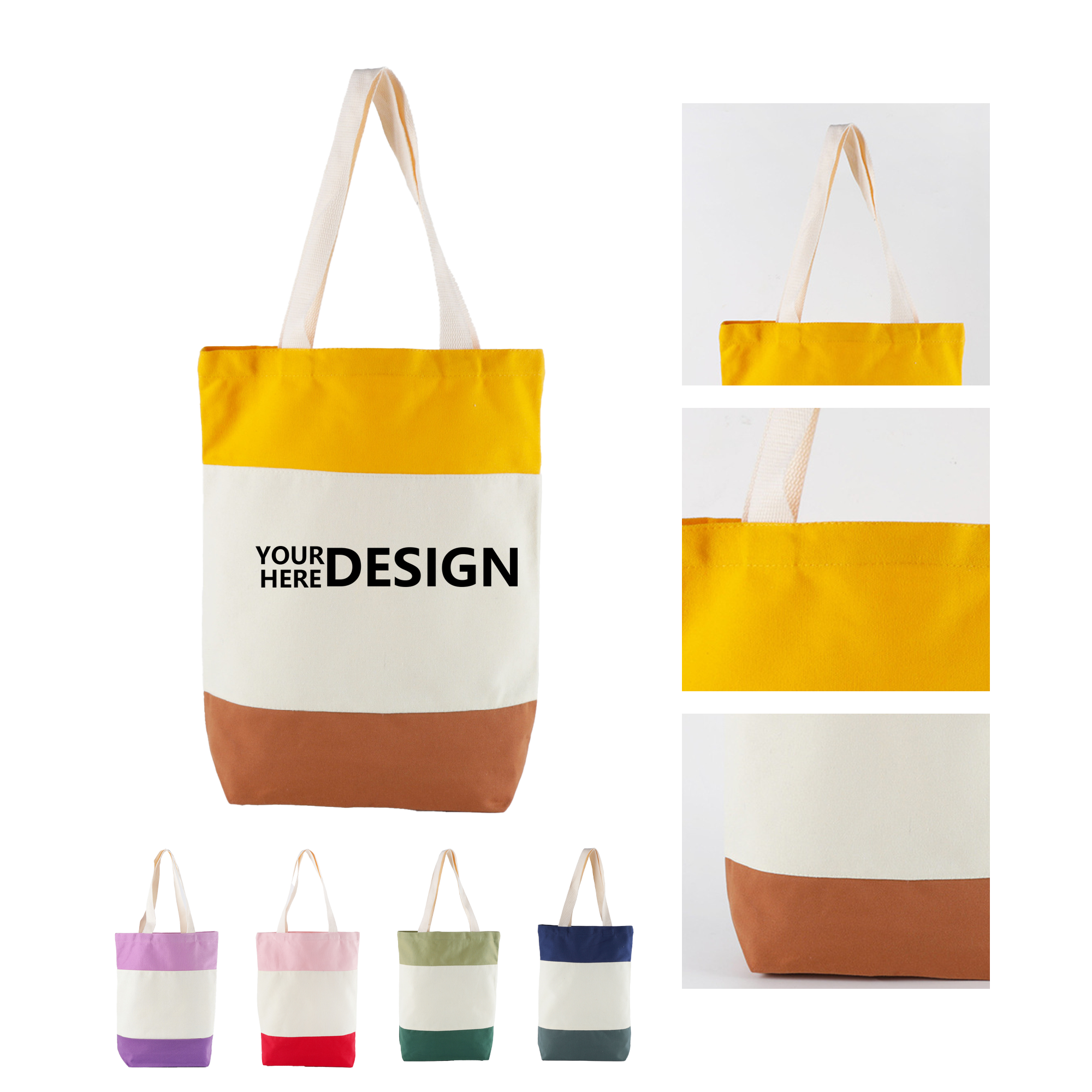 12oz Canvas Paneled Shoulder Bag 1