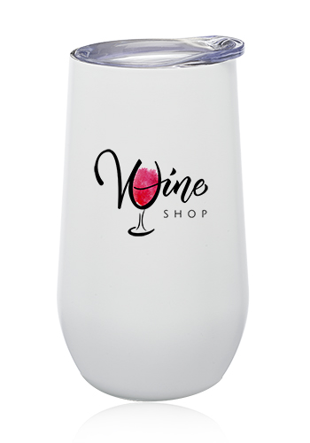 9 oz. Stemless Flute Wine Glasses with Lids 7