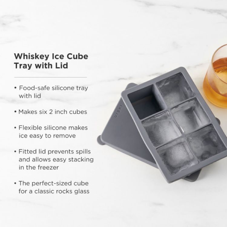 Viski® Whiskey Ice Cube Tray with Lid 8