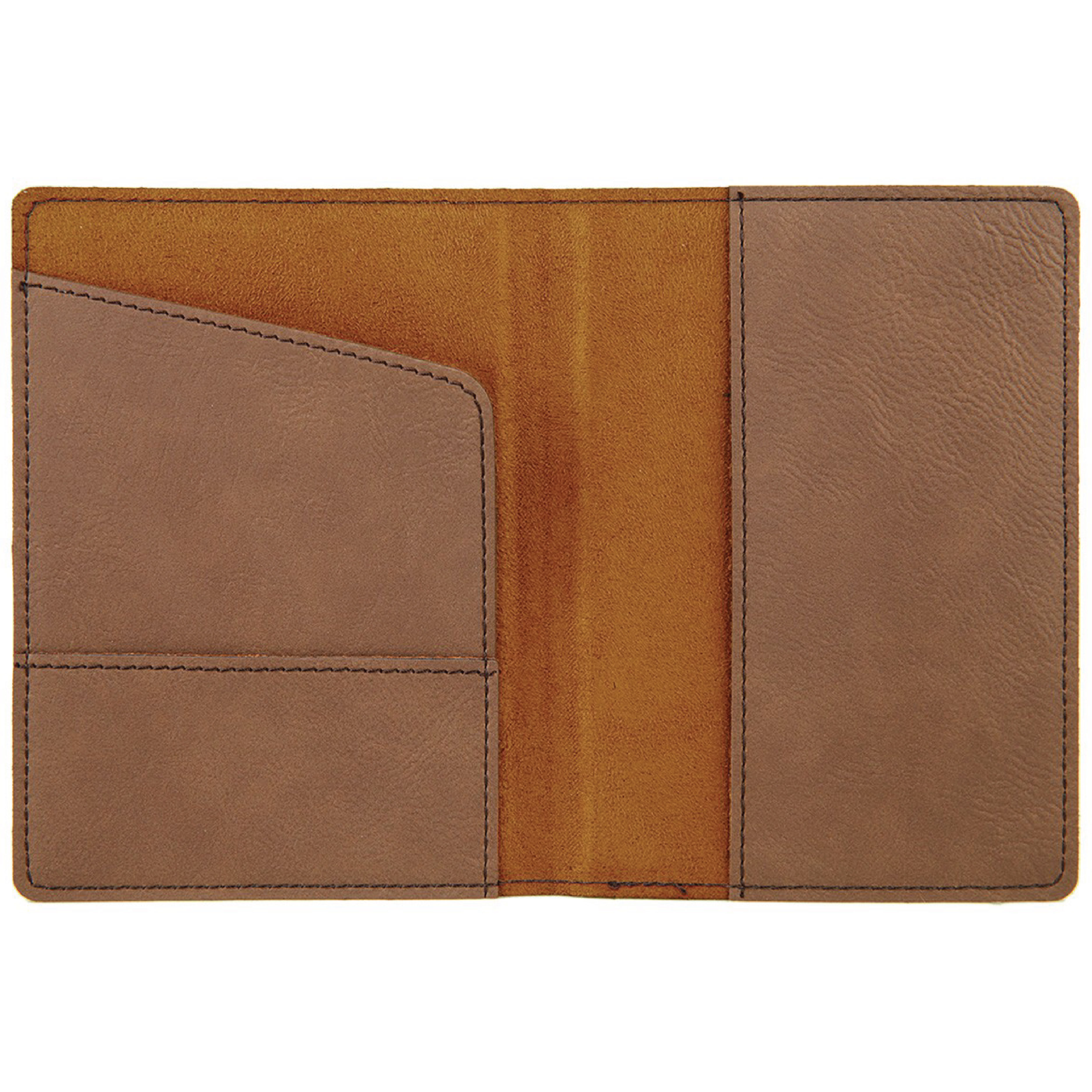 Dark Brown Leatherette Passport Holder 3