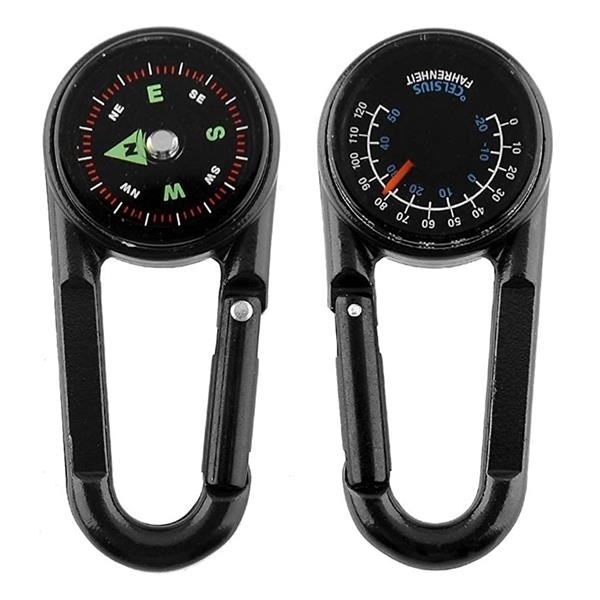 3 in 1 Multifunctional Carabiner Compass Thermometer 2